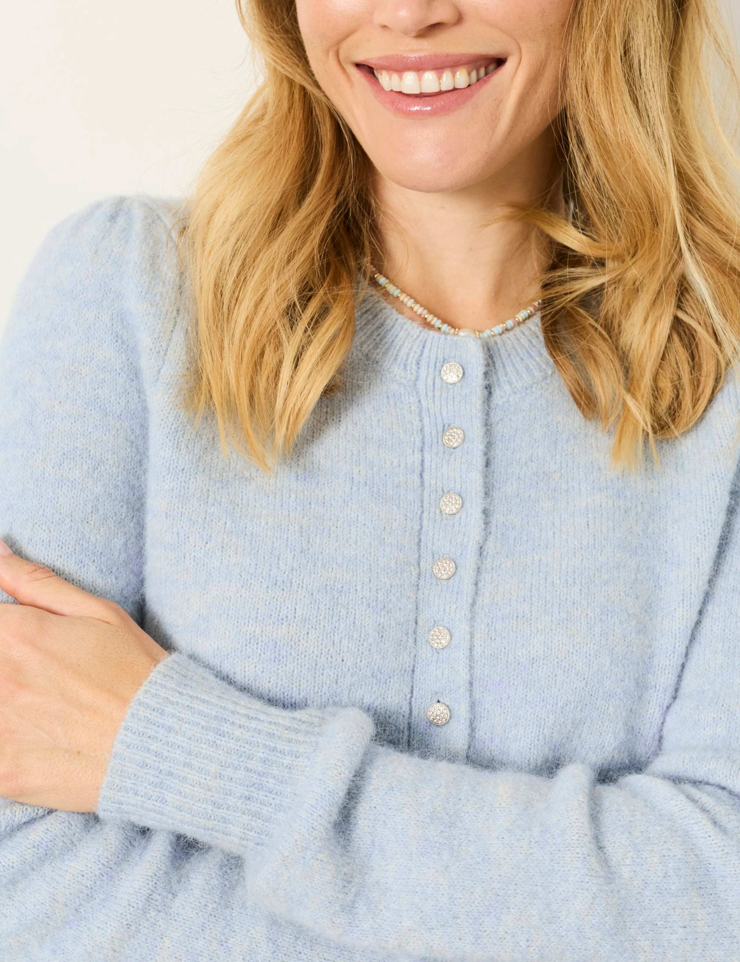 Wool Blend Button Front Cardigan 7 of 7