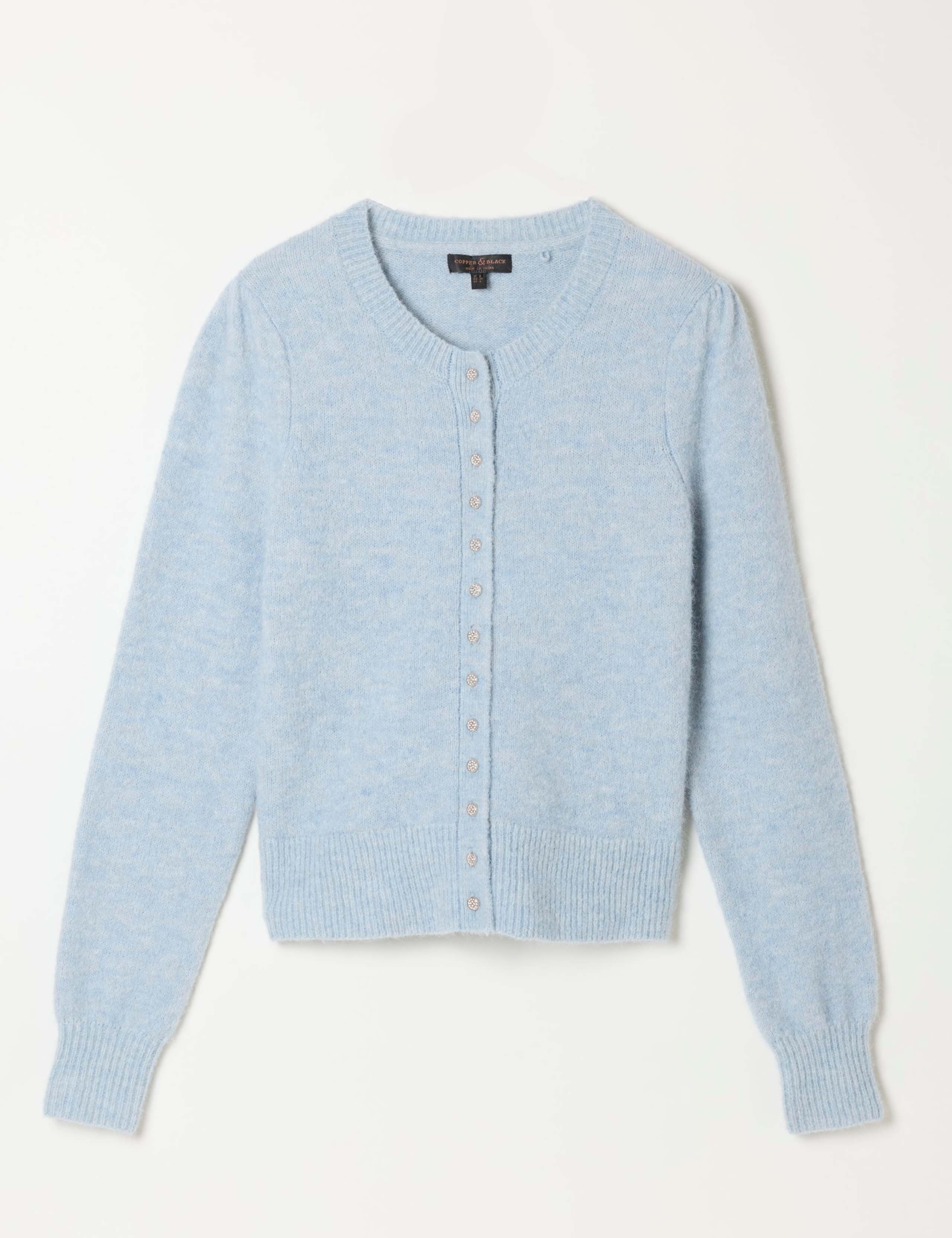 Wool Blend Button Front Cardigan 2 of 7