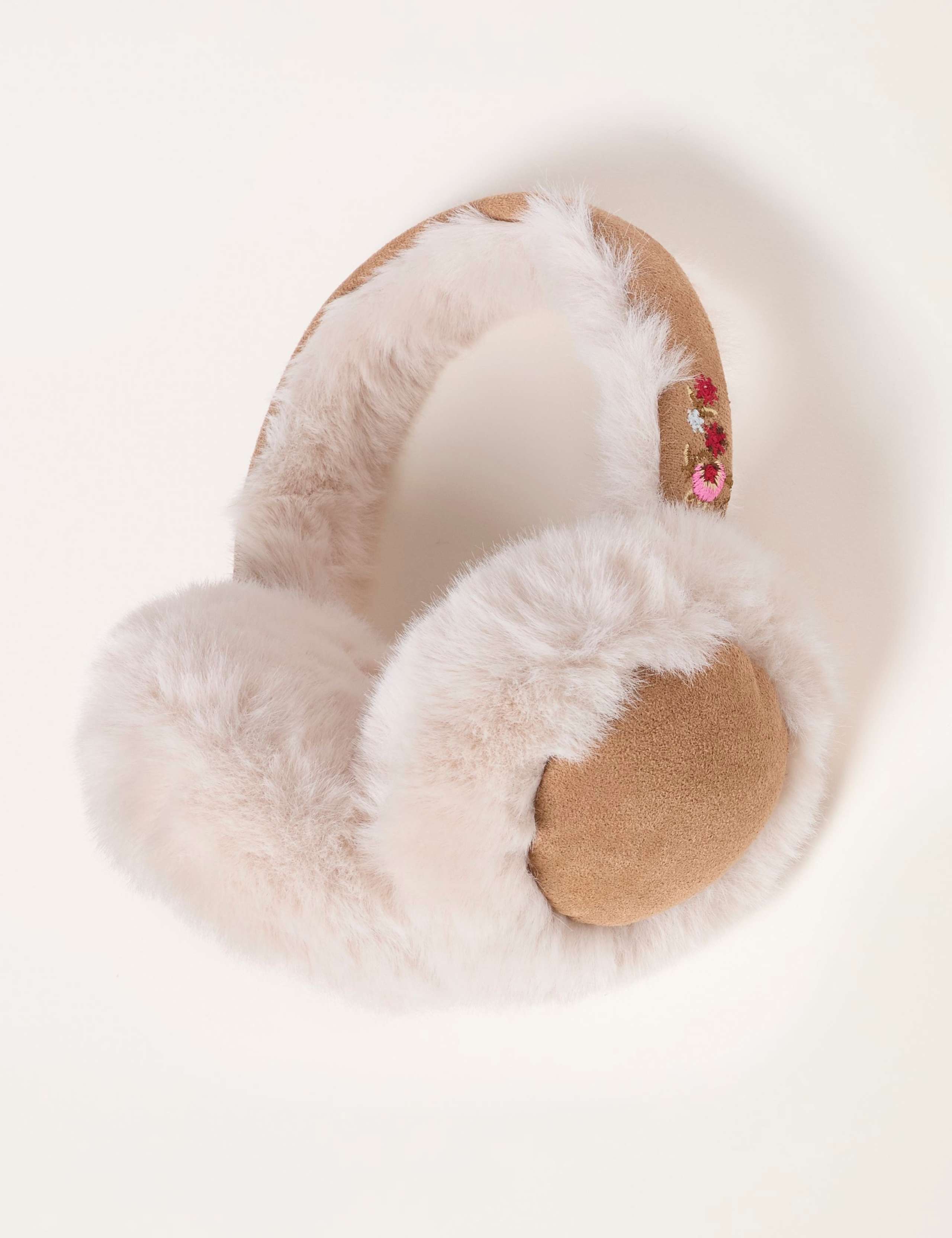 Embroidered Faux Fur Earmuffs 2 of 3
