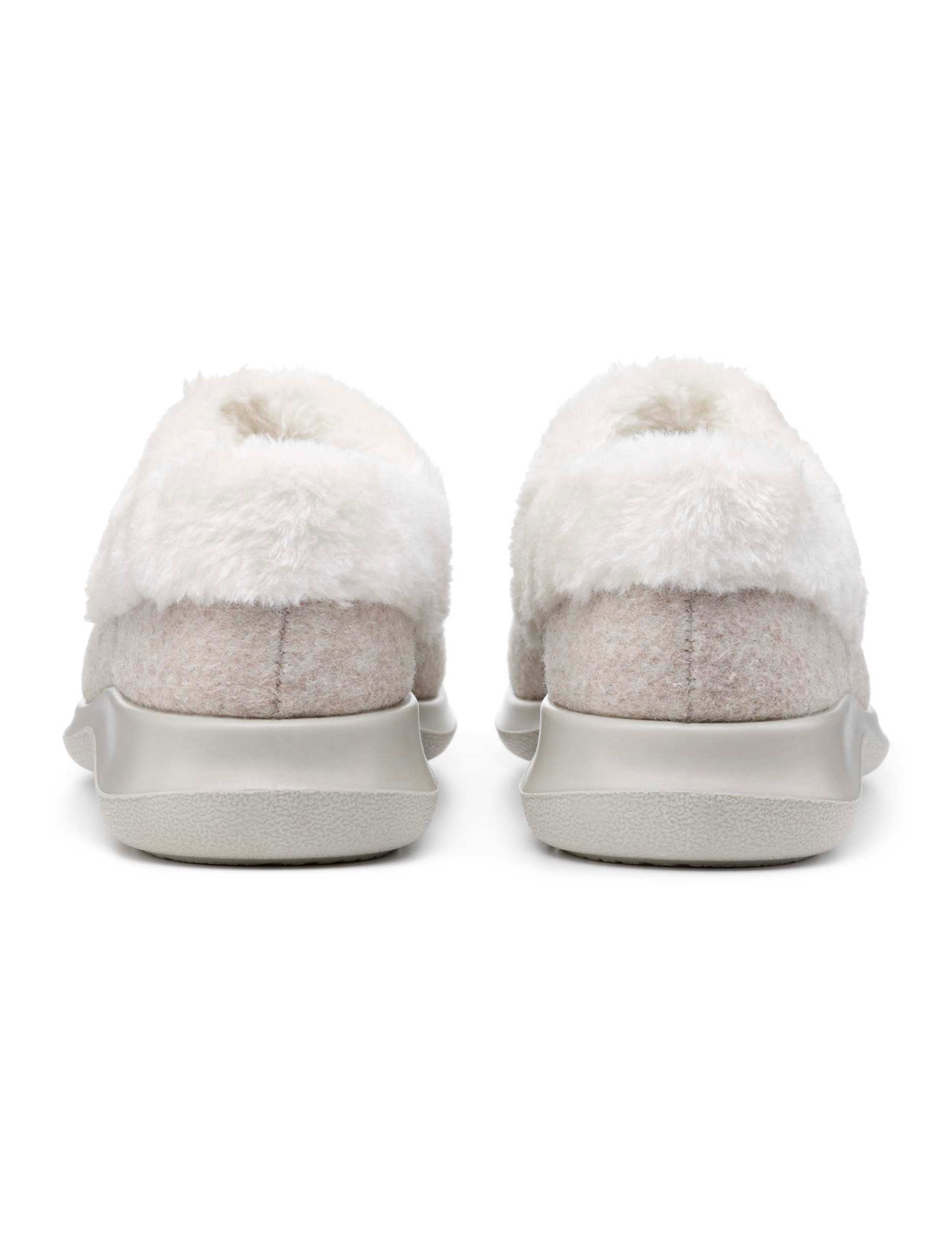 Snug Felt Faux Fur Lined Slippers 4 of 4