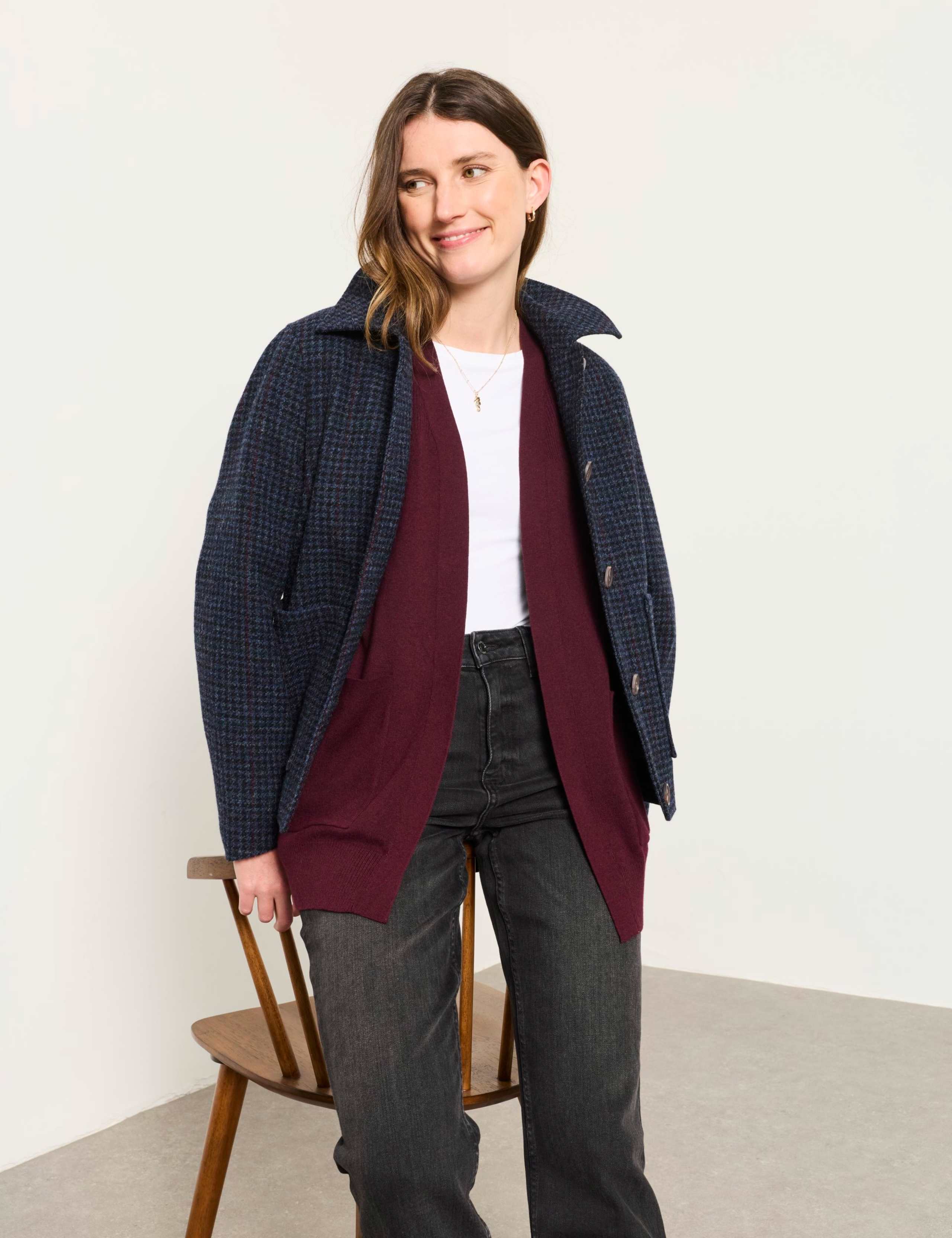 Cotton Blend Edge to Edge Longline Cardigan 4 of 5