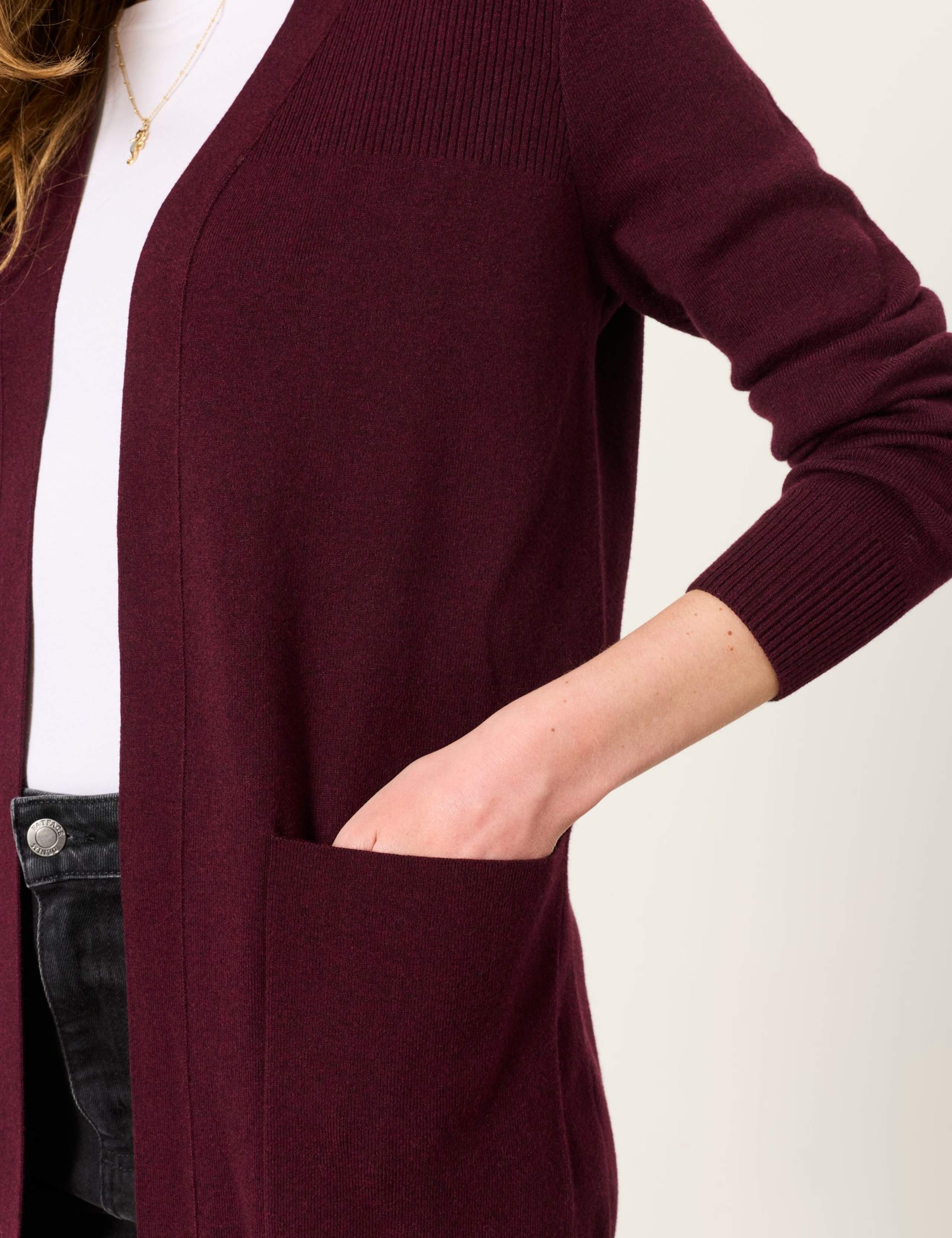 Cotton Blend Edge to Edge Longline Cardigan 5 of 5