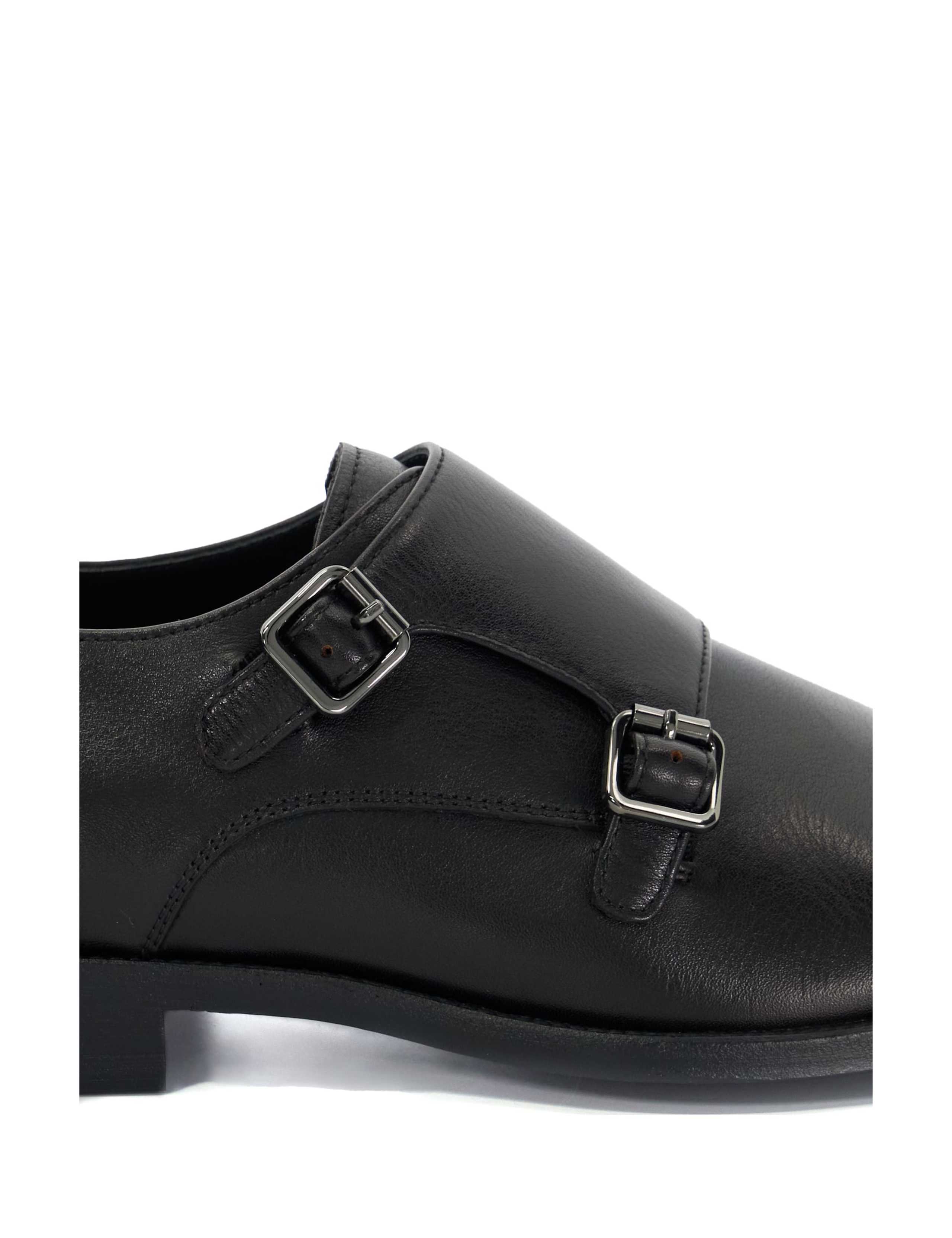 Wide Fit Leather Monk Strap Shoes 6 of 6