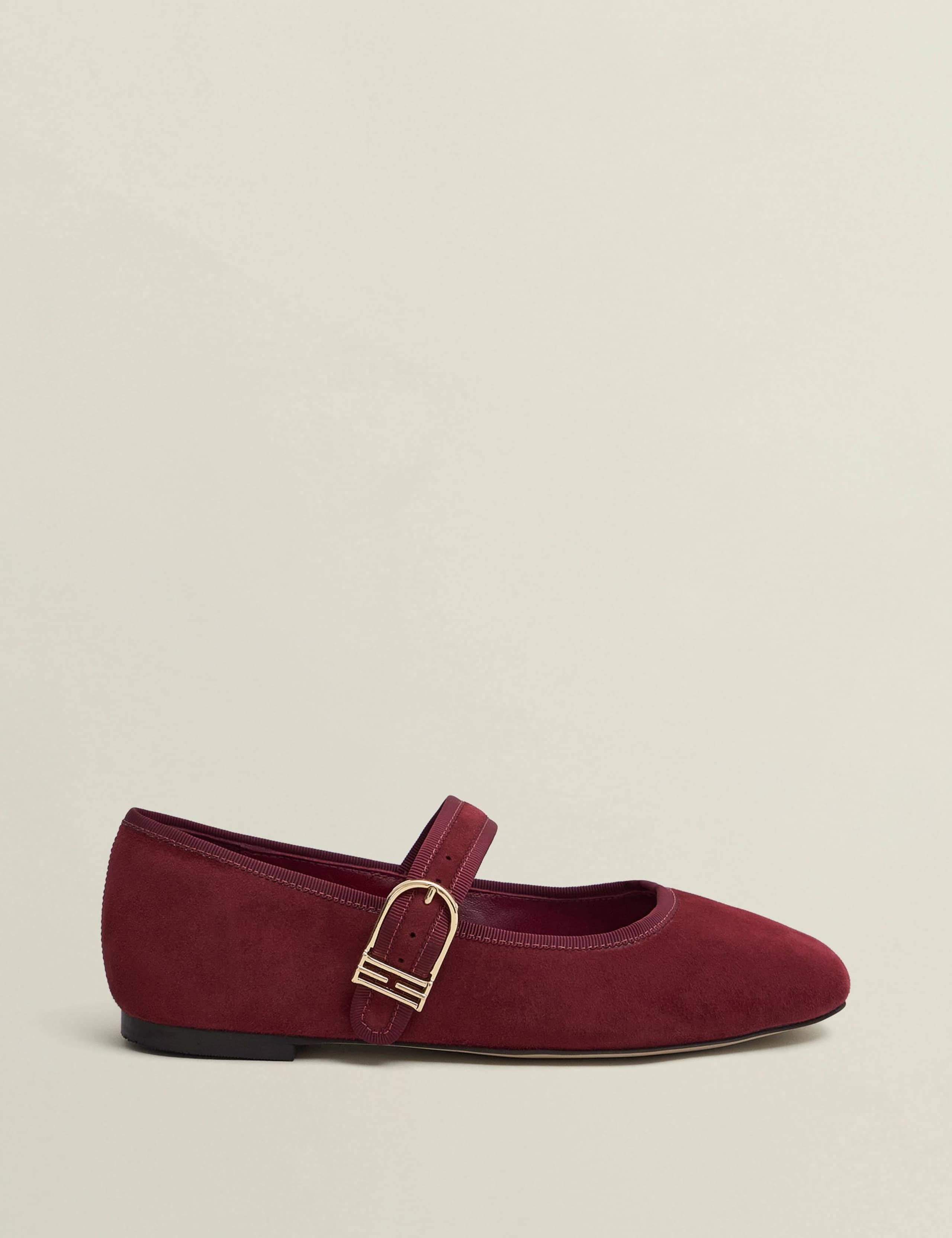 Suede Flat Mary Jane Ballet Pumps 1 of 5