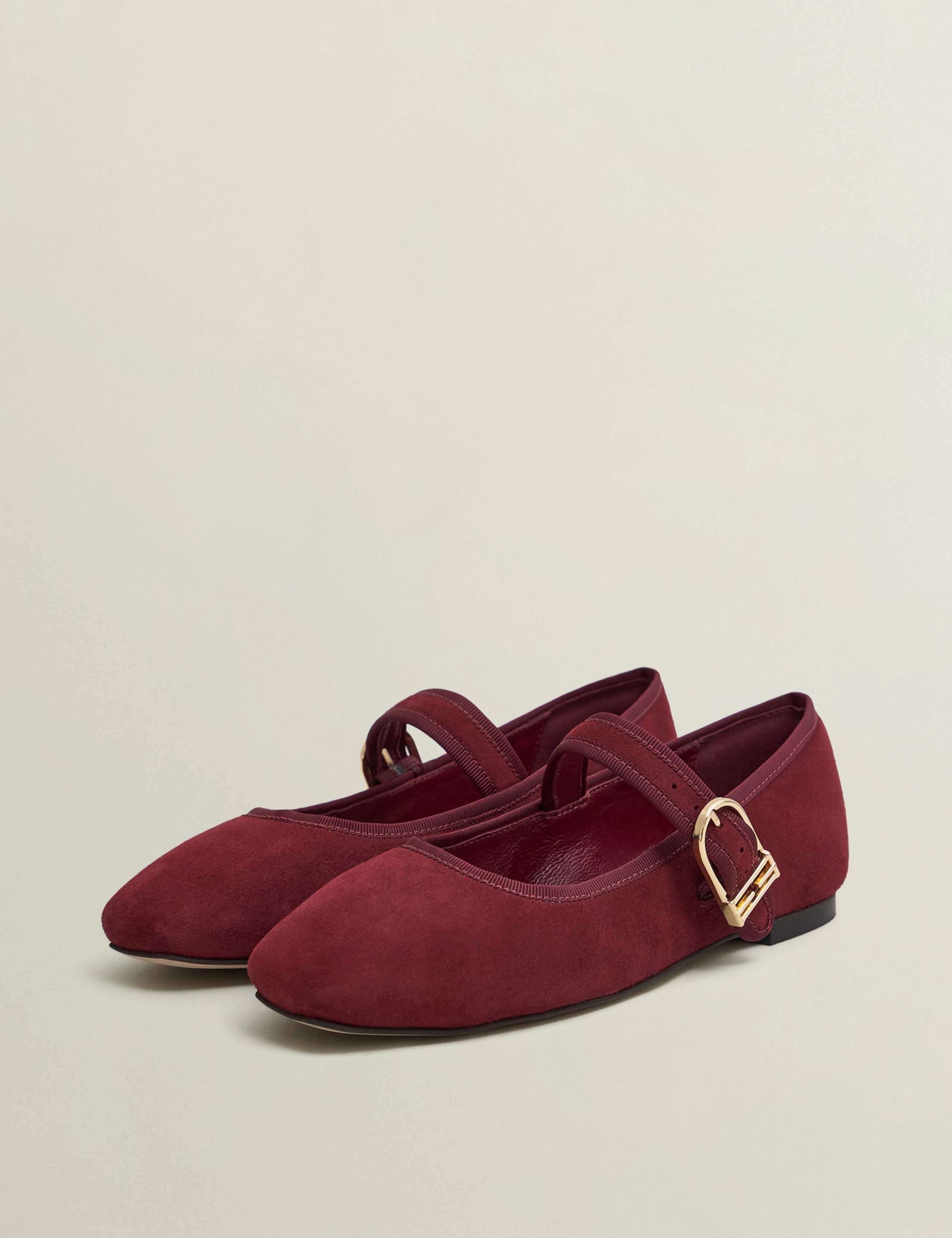Suede Flat Mary Jane Ballet Pumps 3 of 5