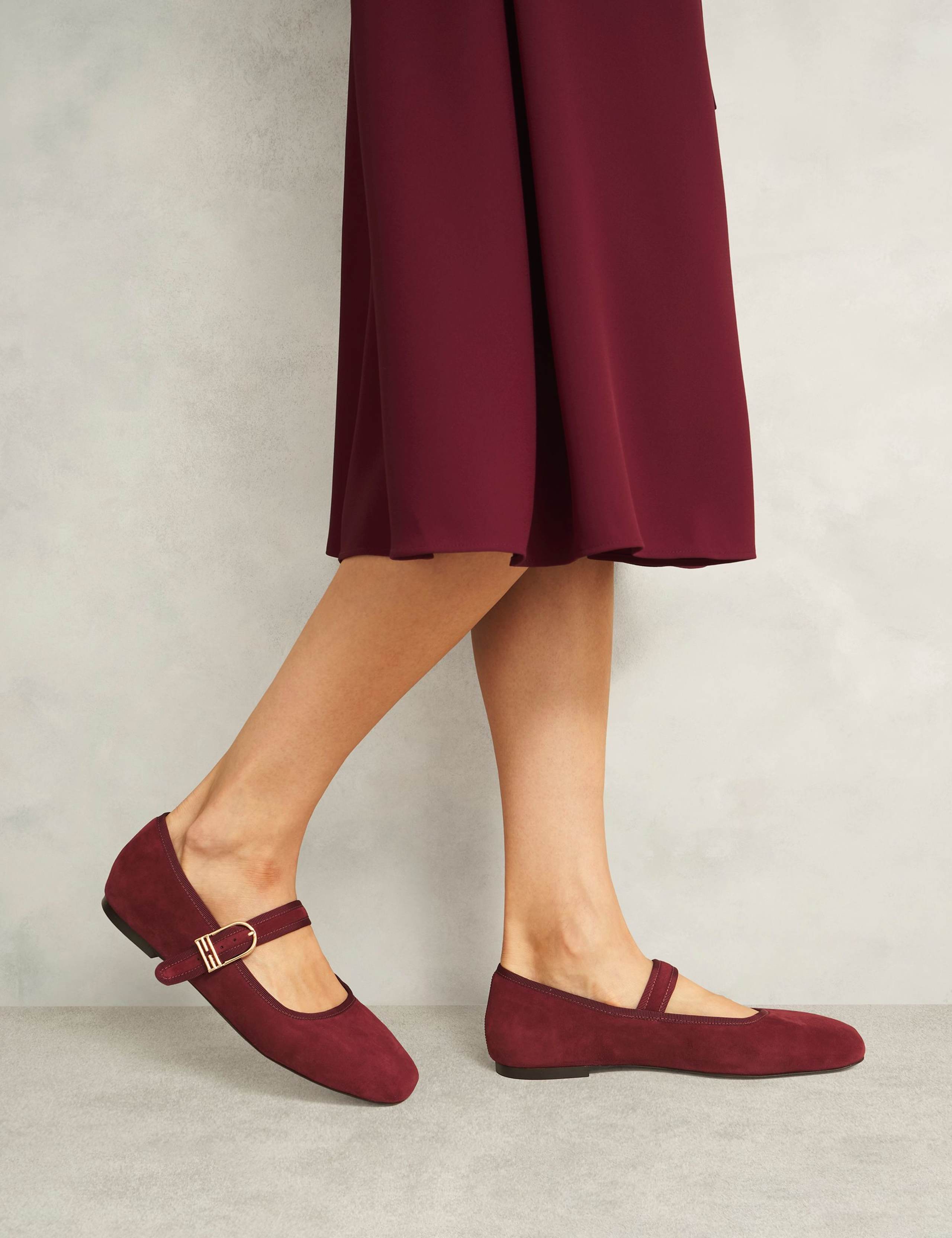 Suede Flat Mary Jane Ballet Pumps 4 of 5