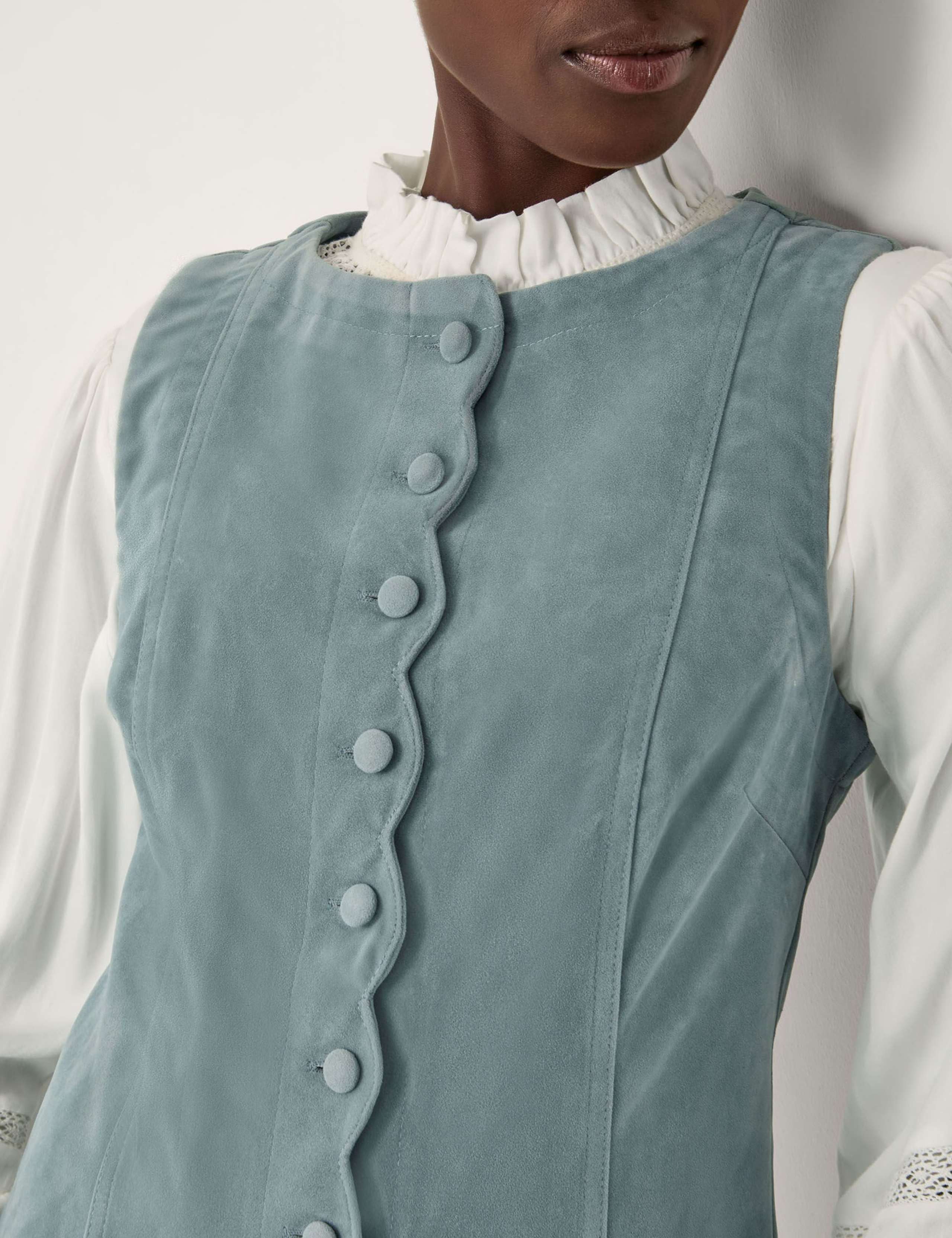 Cord Button Through Knee Length Dress 5 of 5