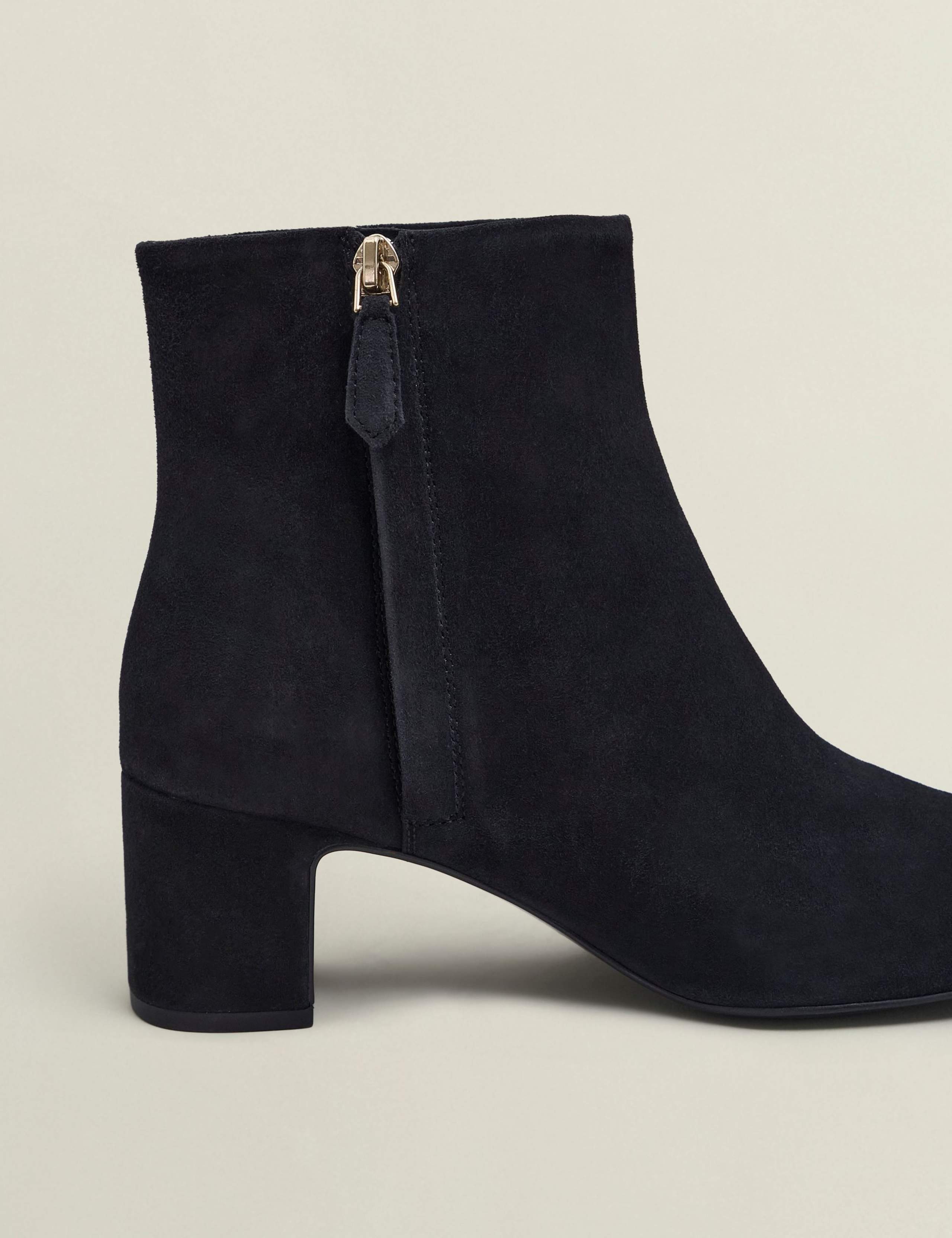 Suede Block Heel Ankle Boots 2 of 6