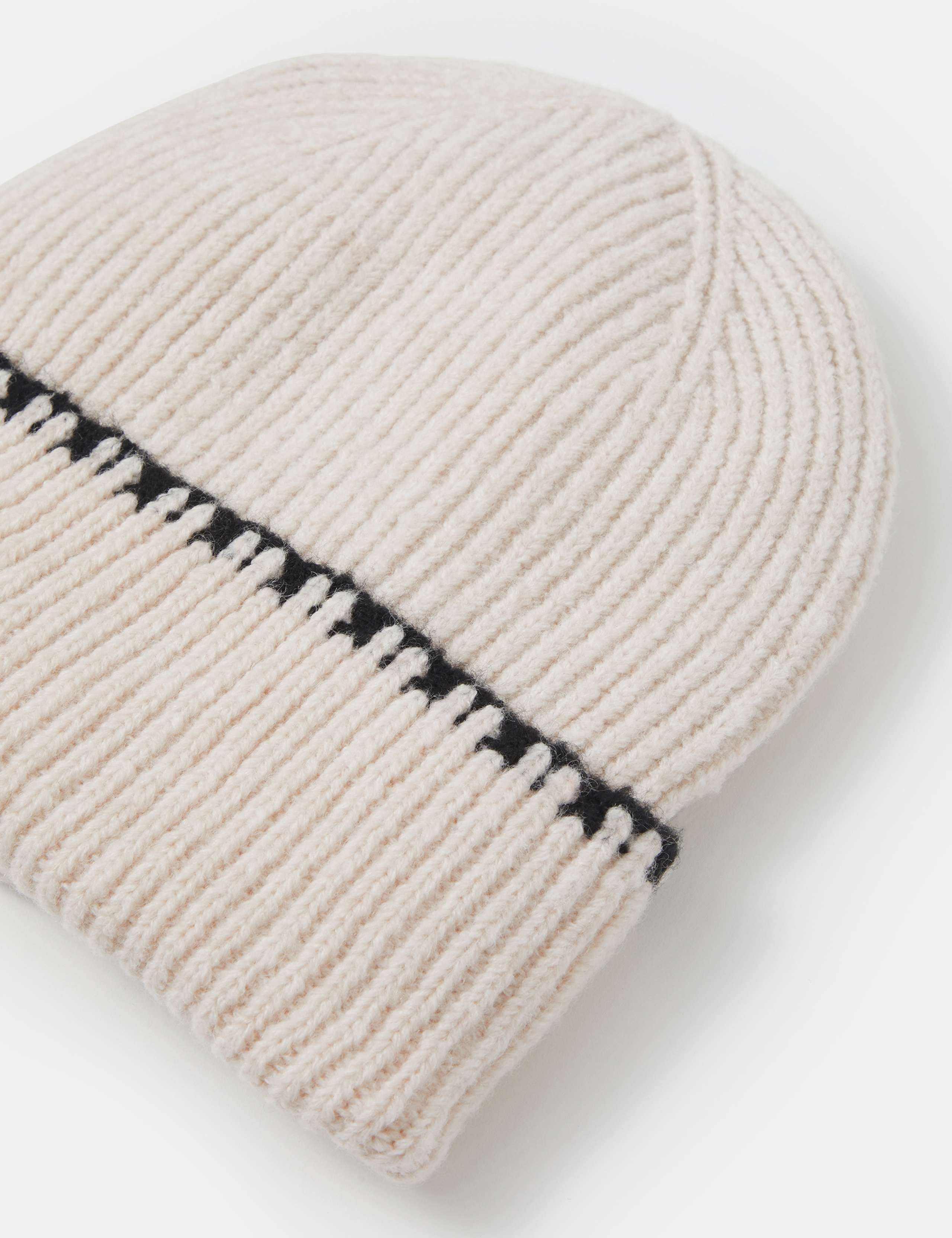 Knitted Turn Up Beanie Hat 2 of 2