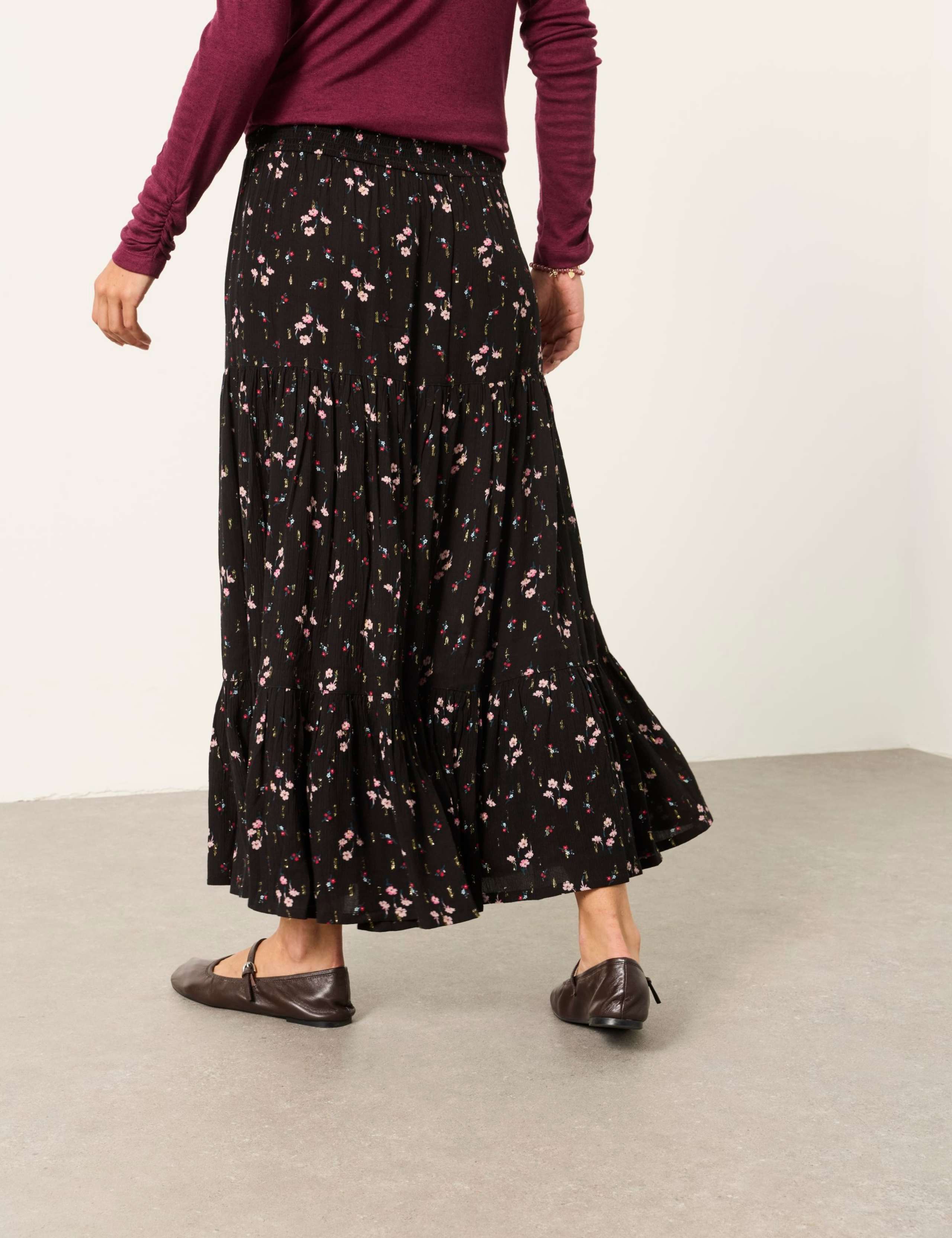 Pleated Maxi Tiered Skirt 3 of 5