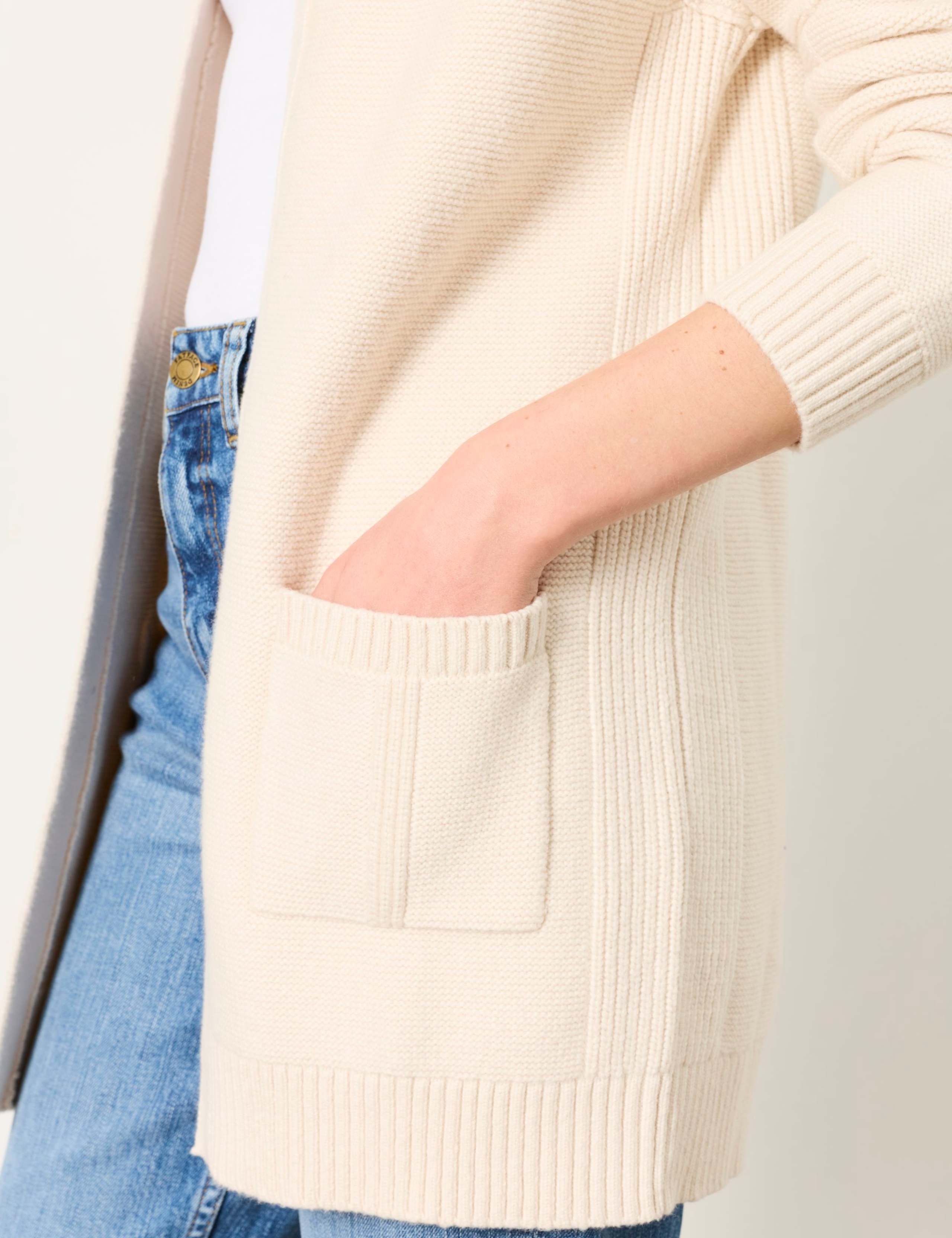 Cotton Rich Edge to Edge Longline Cardigan 5 of 5