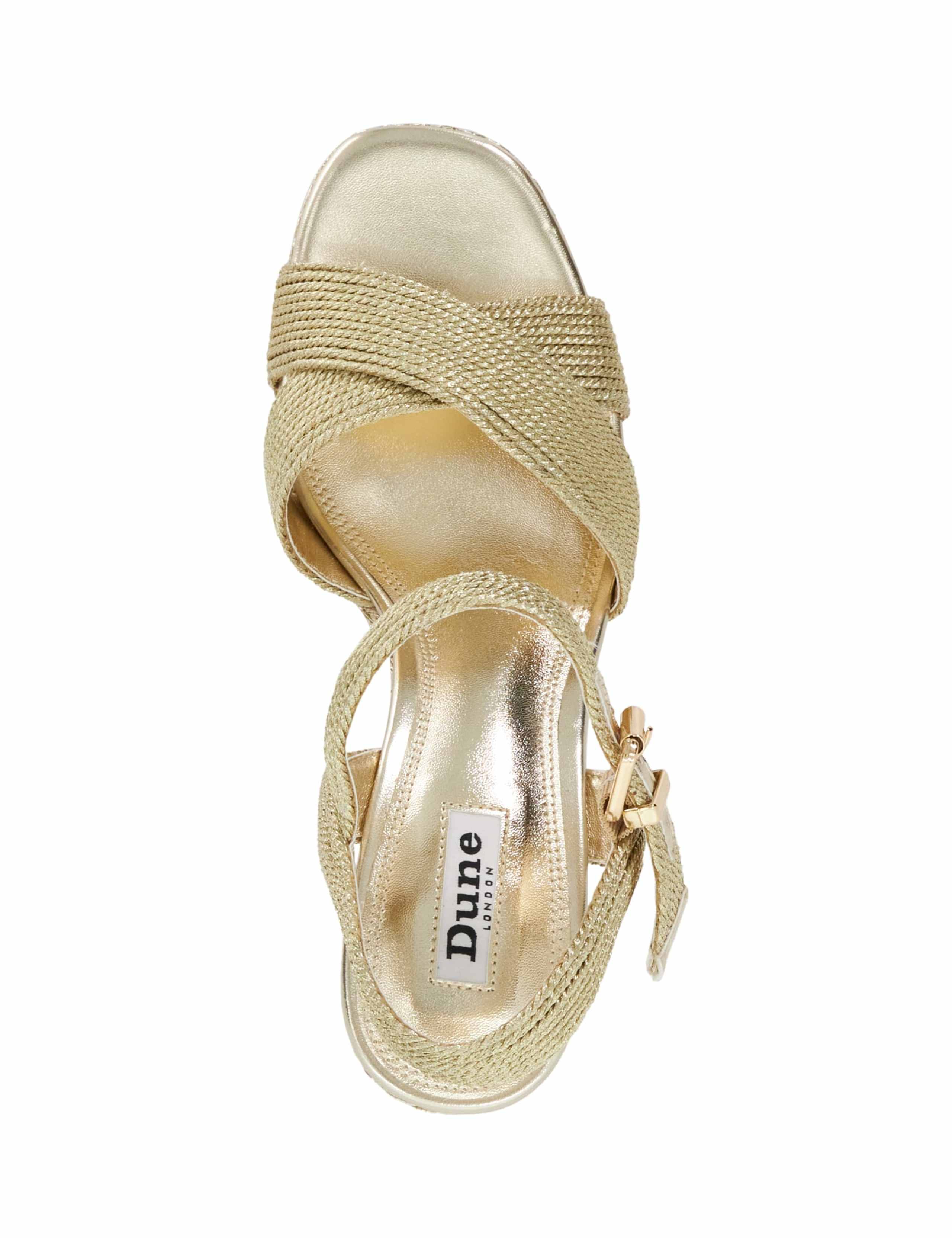Metallic Raffia Wedge Sandals 2 of 5