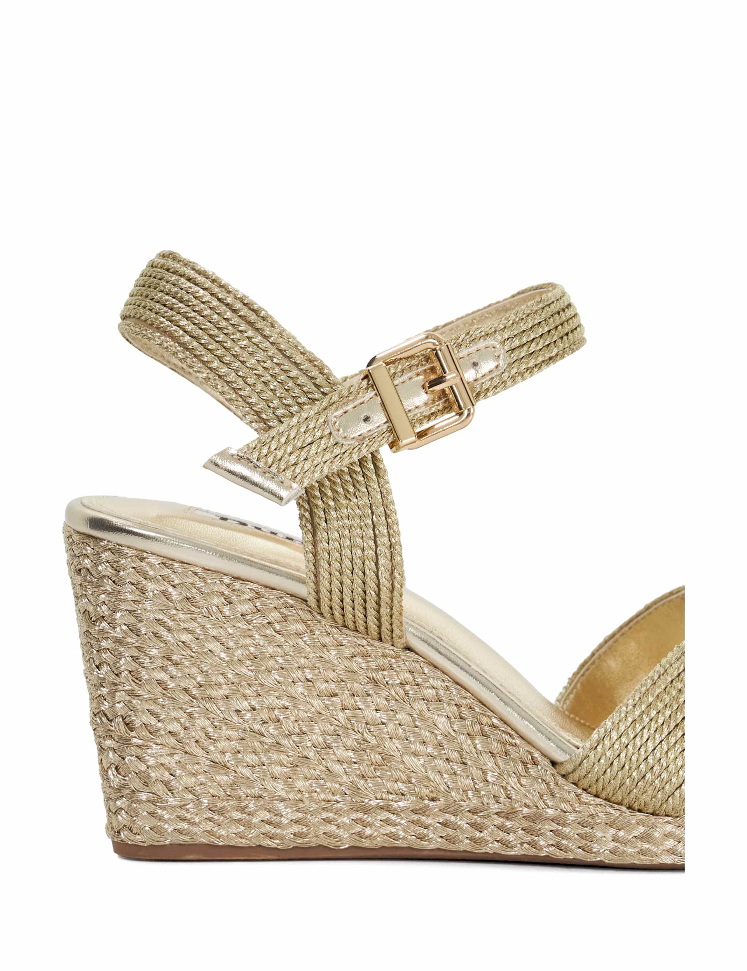 Metallic Raffia Wedge Sandals 5 of 5