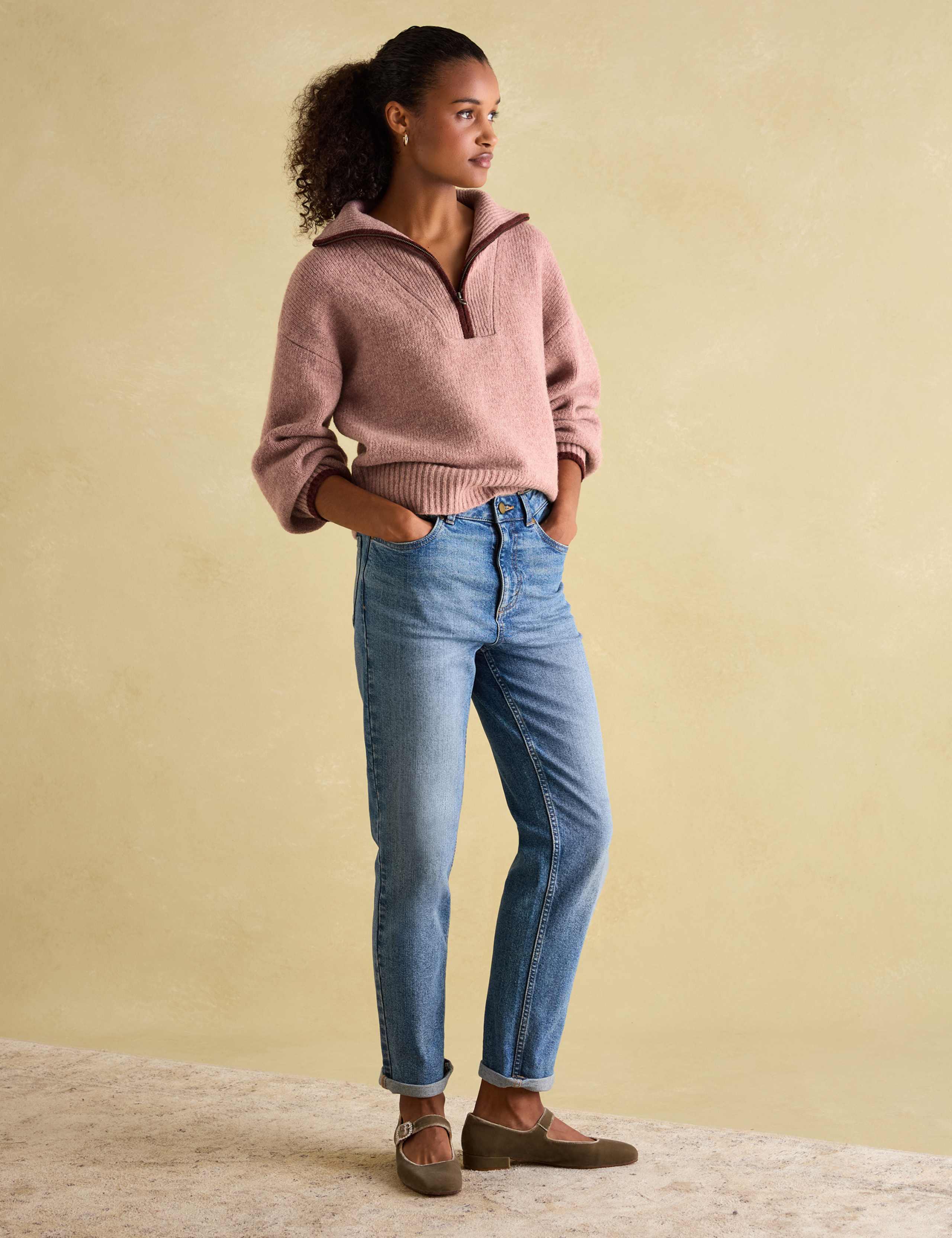 Textured Funnel Neck Half Zip Jumper 2 of 6