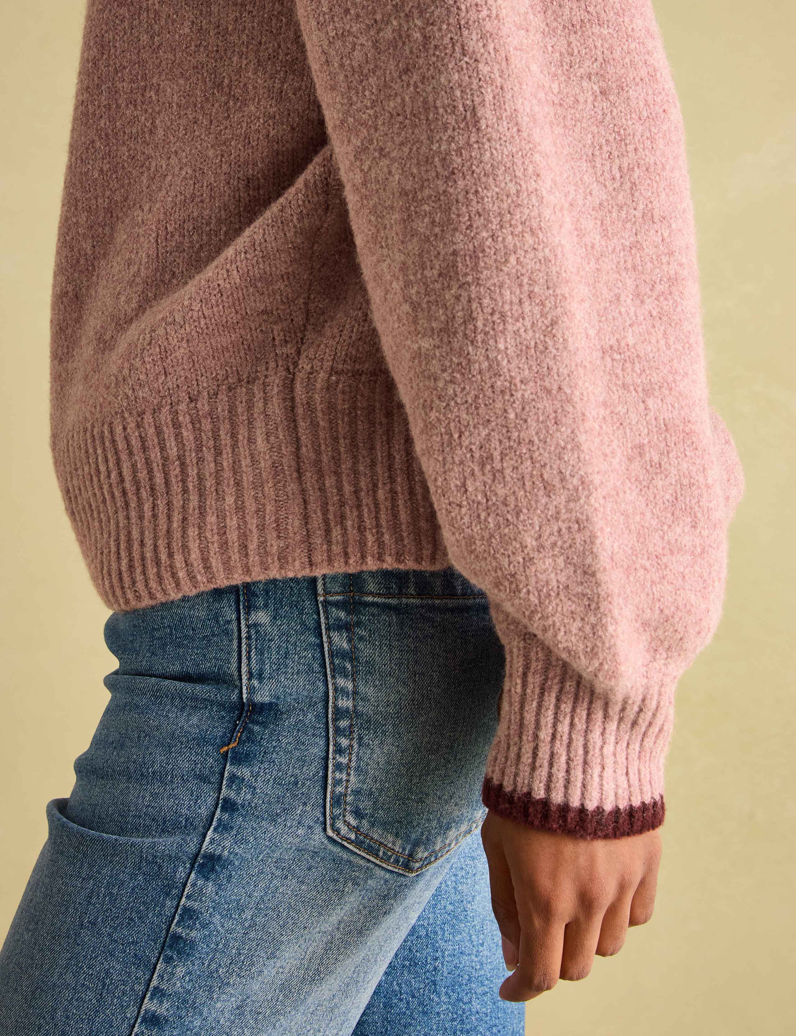 Textured Funnel Neck Half Zip Jumper 5 of 6