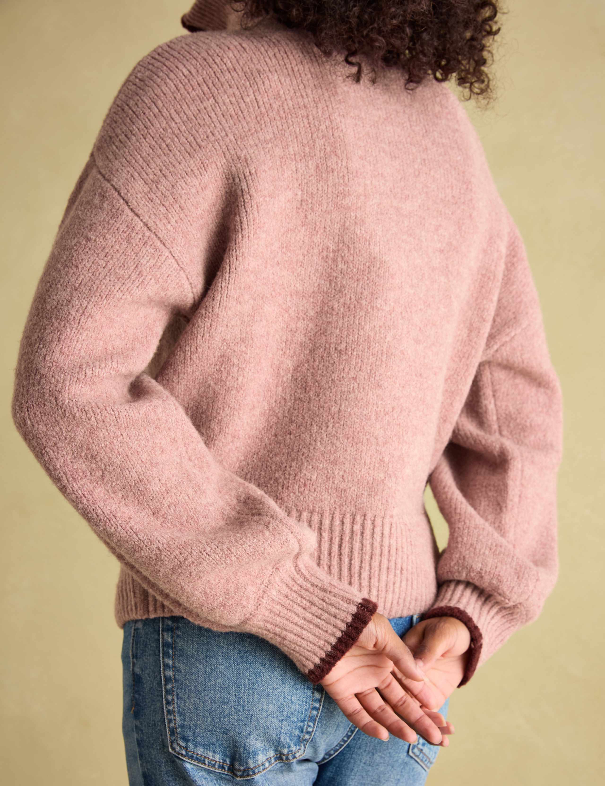 Textured Funnel Neck Half Zip Jumper 6 of 6