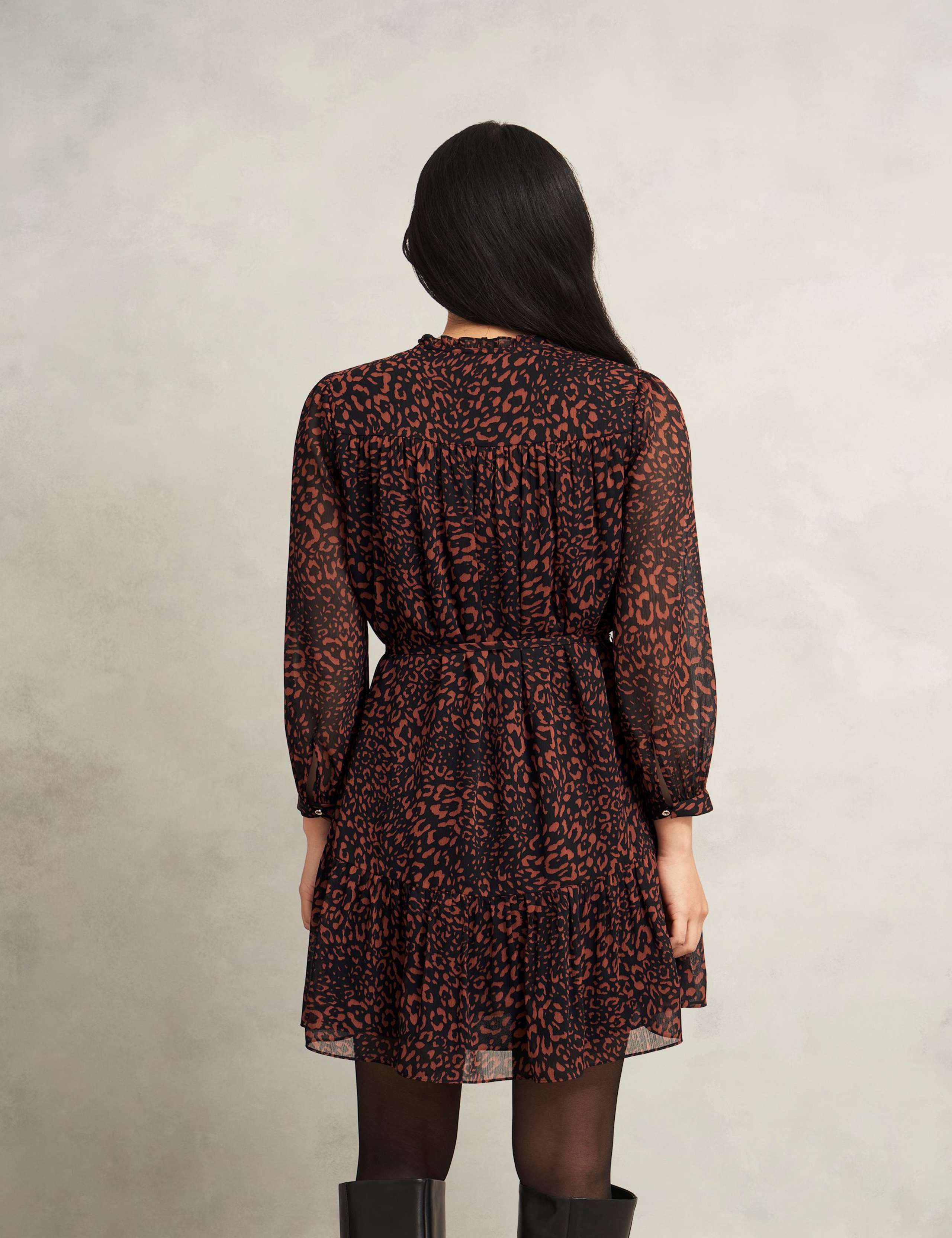 Printed Mini Waisted Dress 4 of 7