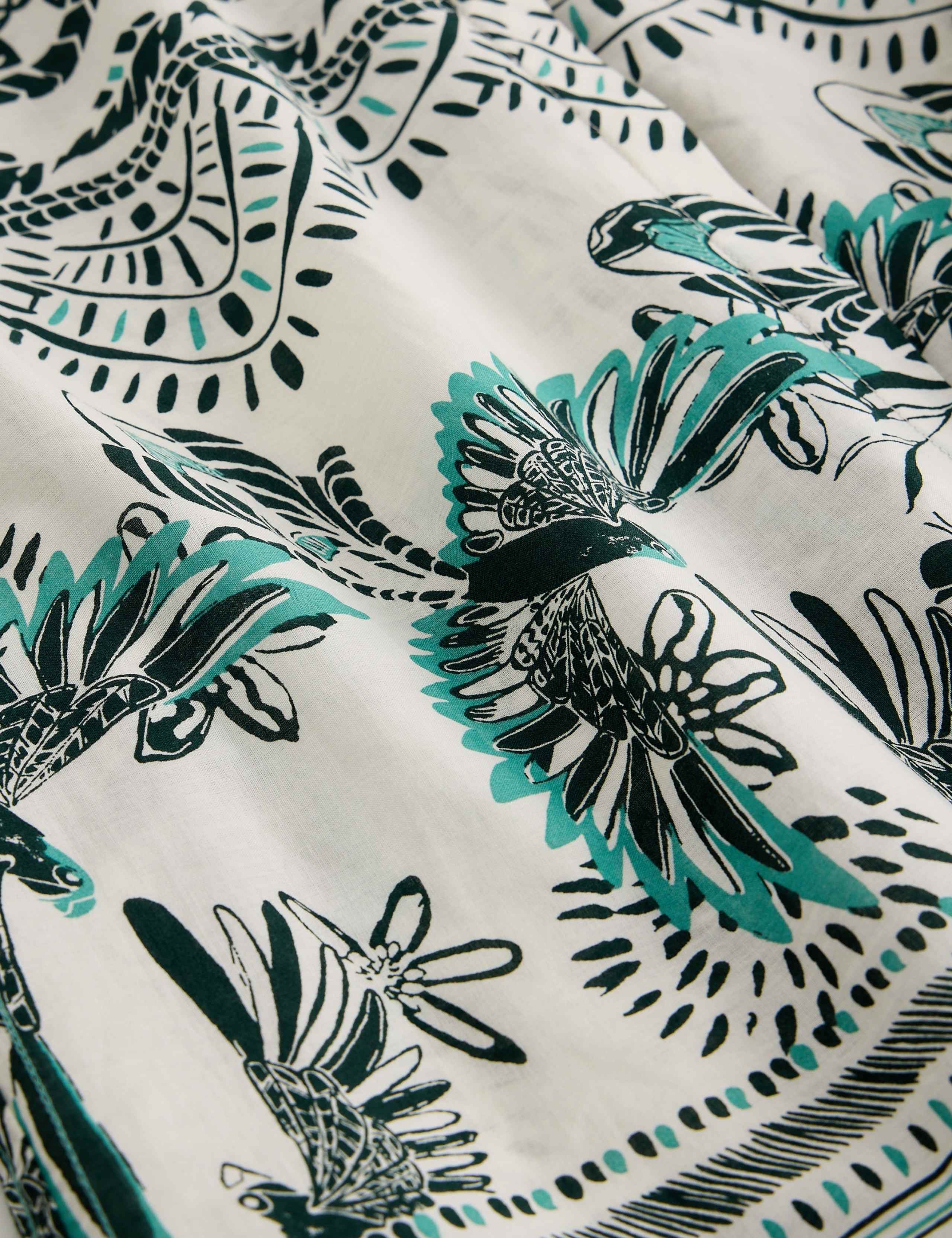 Pure Cotton Printed Puff Sleeve Blouse 6 of 6