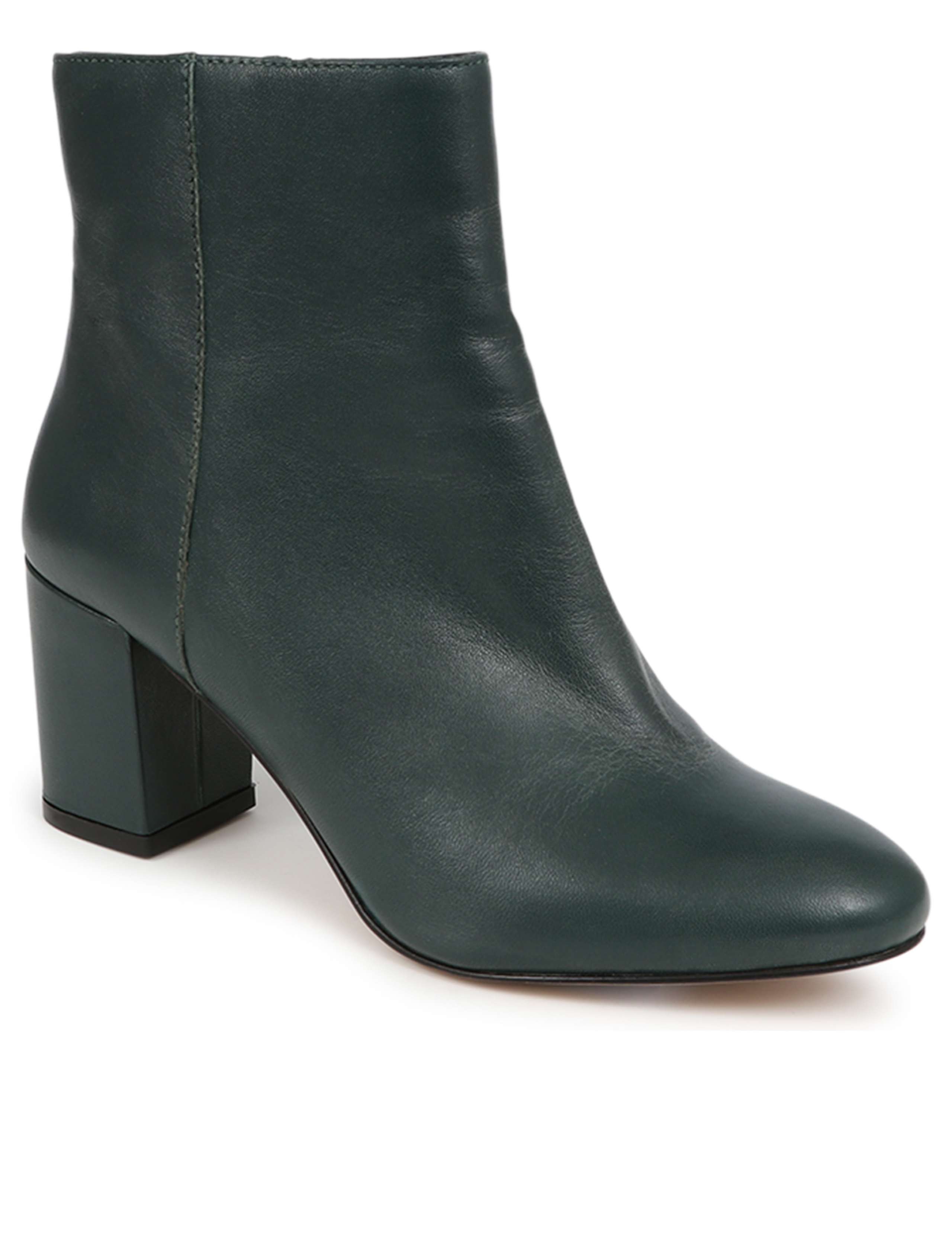 Leather Block Heel Ankle Boots 5 of 7