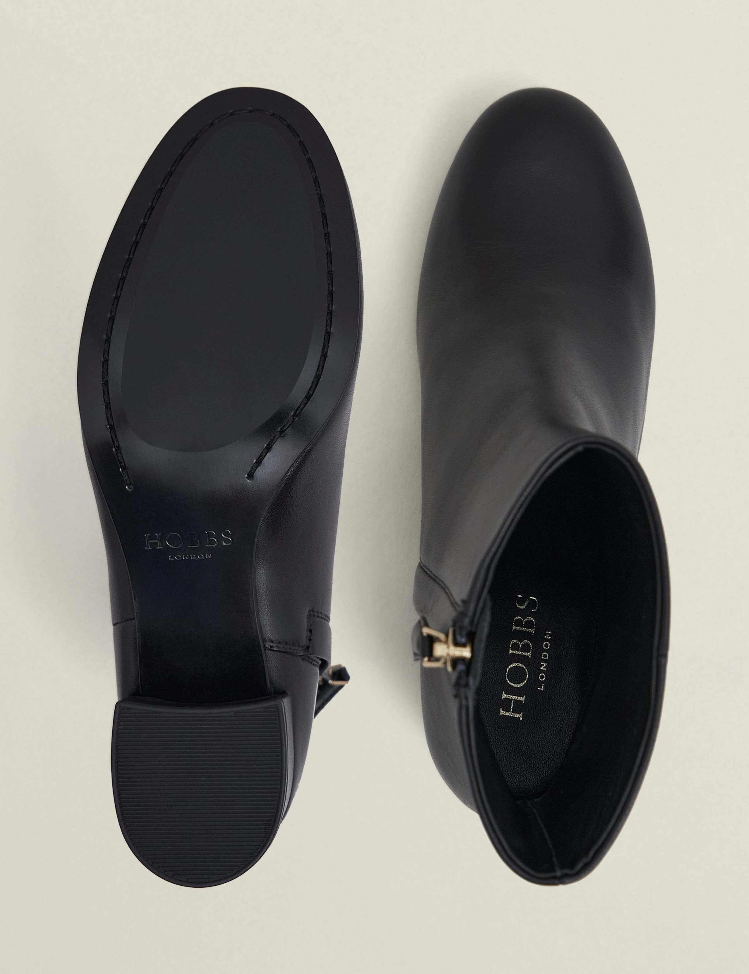 Leather Block Heel Ankle Boots 2 of 3