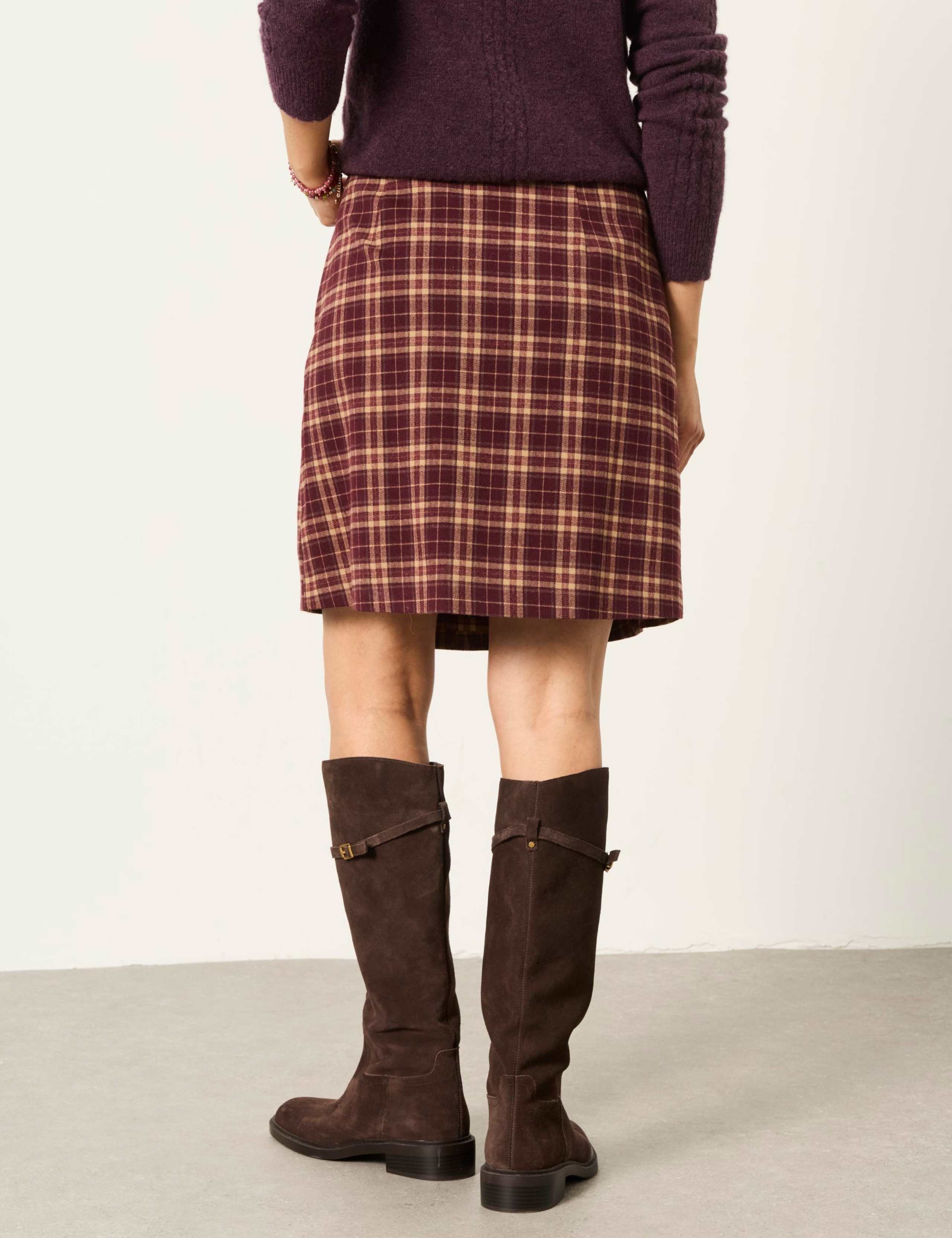 Checked Mini A-Line Wrap Kilt Skirt 5 of 6