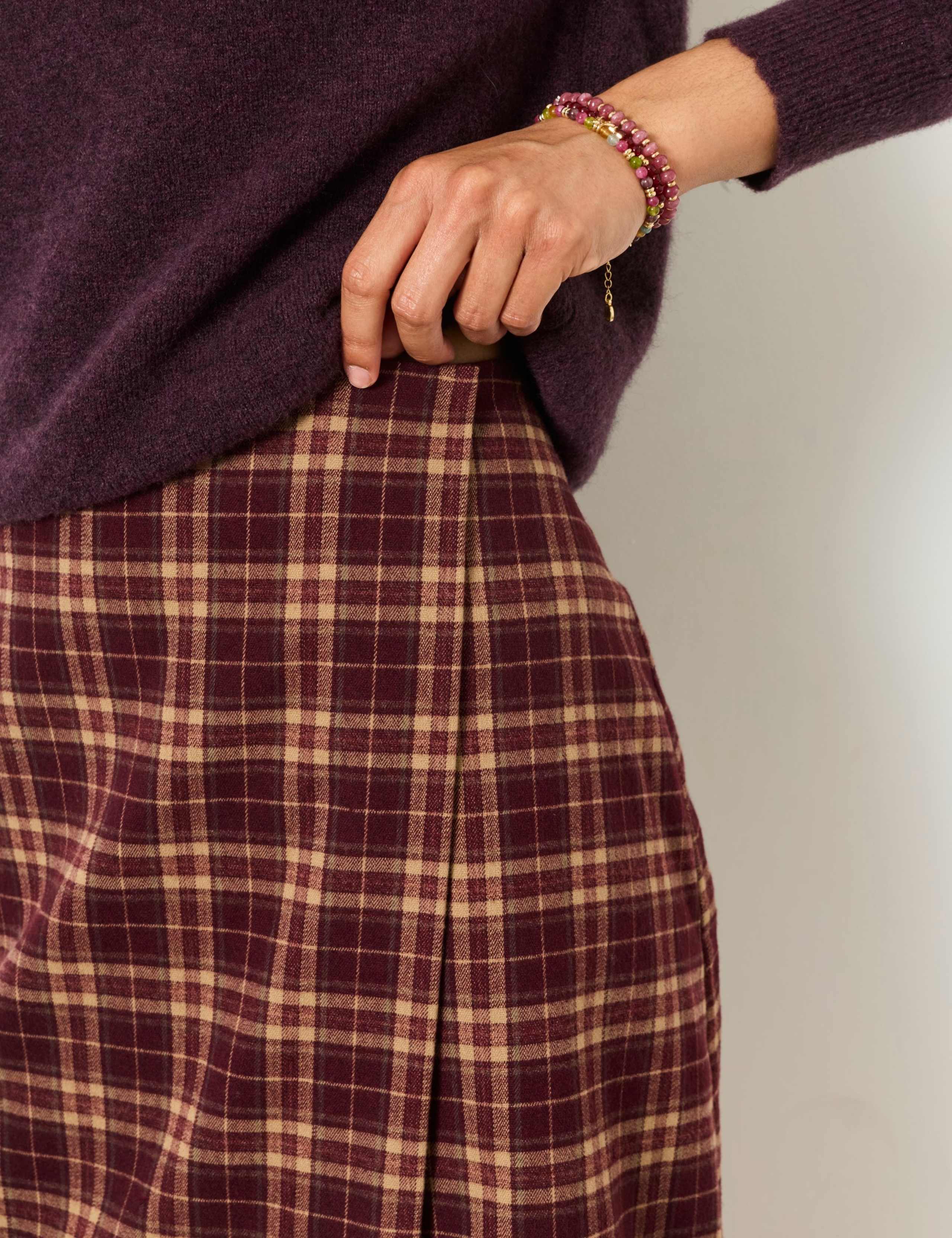 Checked Mini A-Line Wrap Kilt Skirt 6 of 6