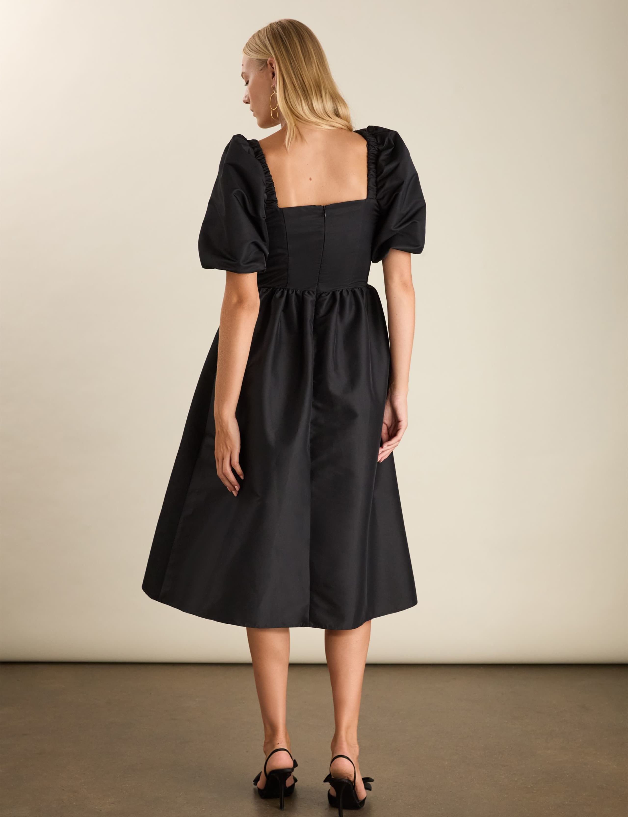 Bow Detail Midi Skater Dress 3 of 6