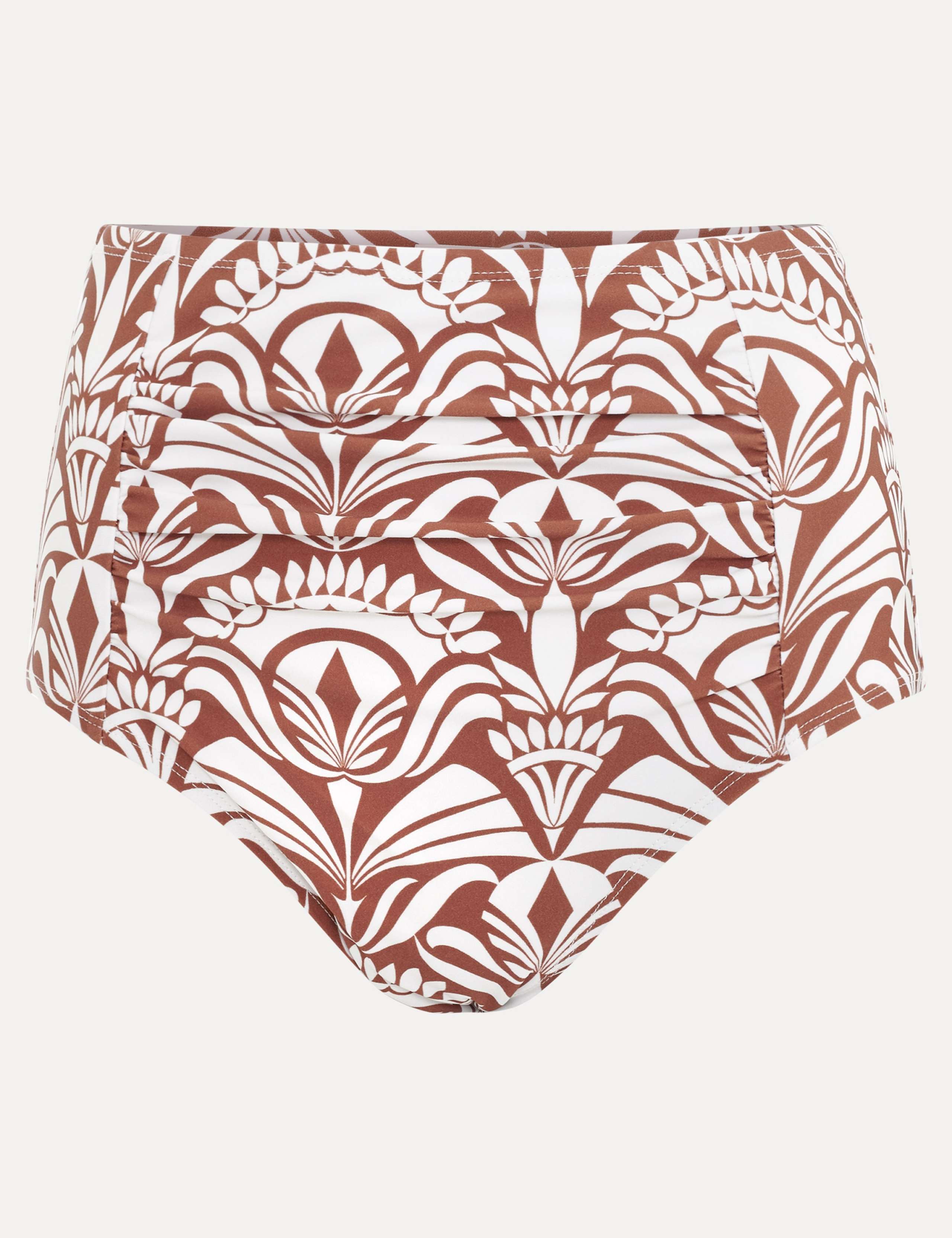 Floral Ruched High Waisted Bikini Bottoms 2 of 6