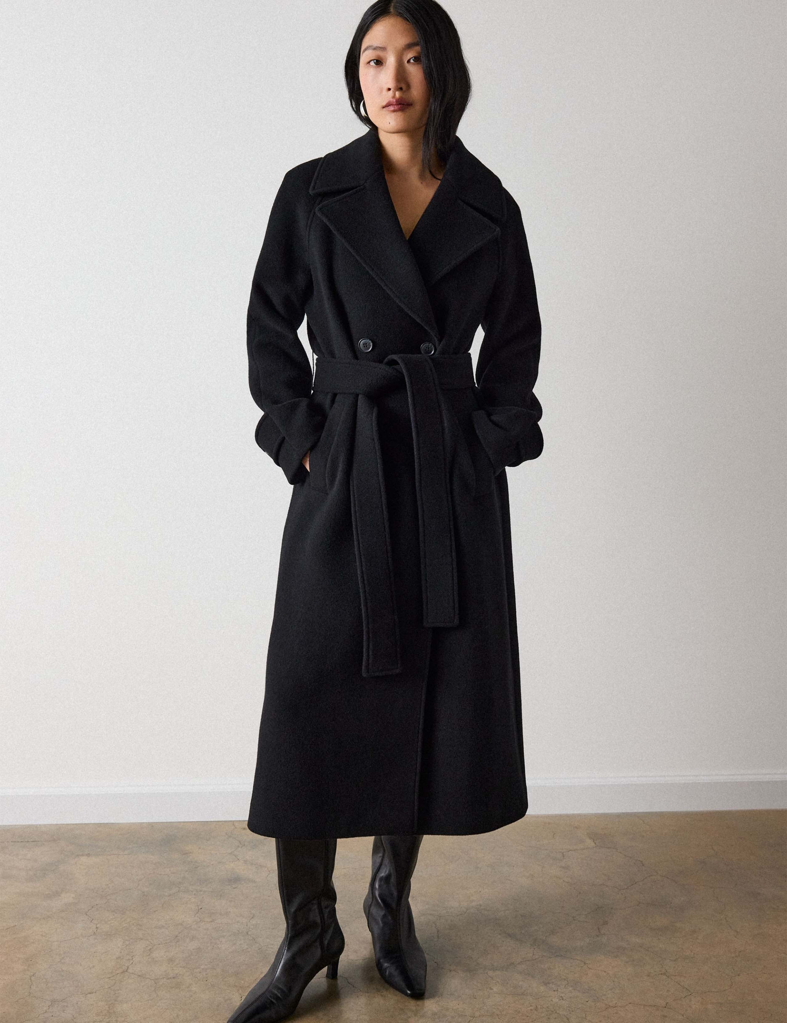 Wool Rich Belted Longline Trench Coat 3 of 6