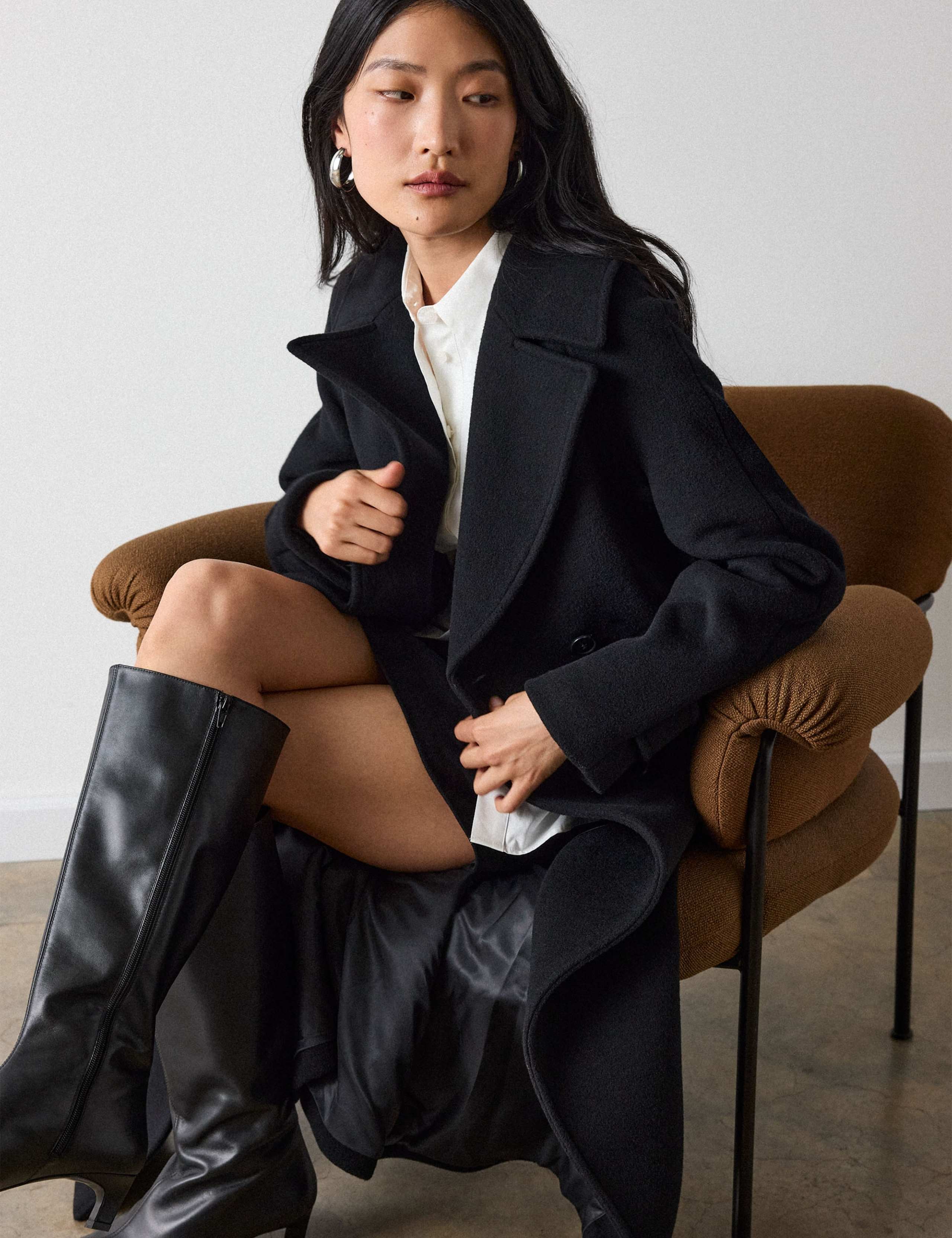 Wool Rich Belted Longline Trench Coat 6 of 6