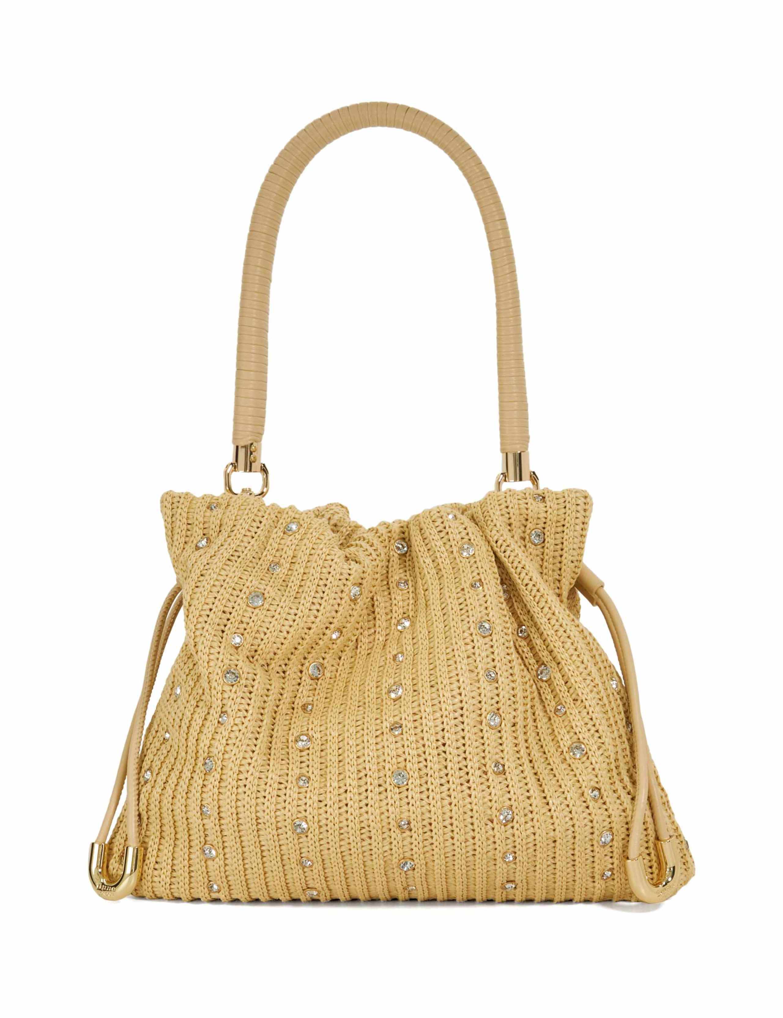 Diamante Woven Drawstring Grab Bag 3 of 6