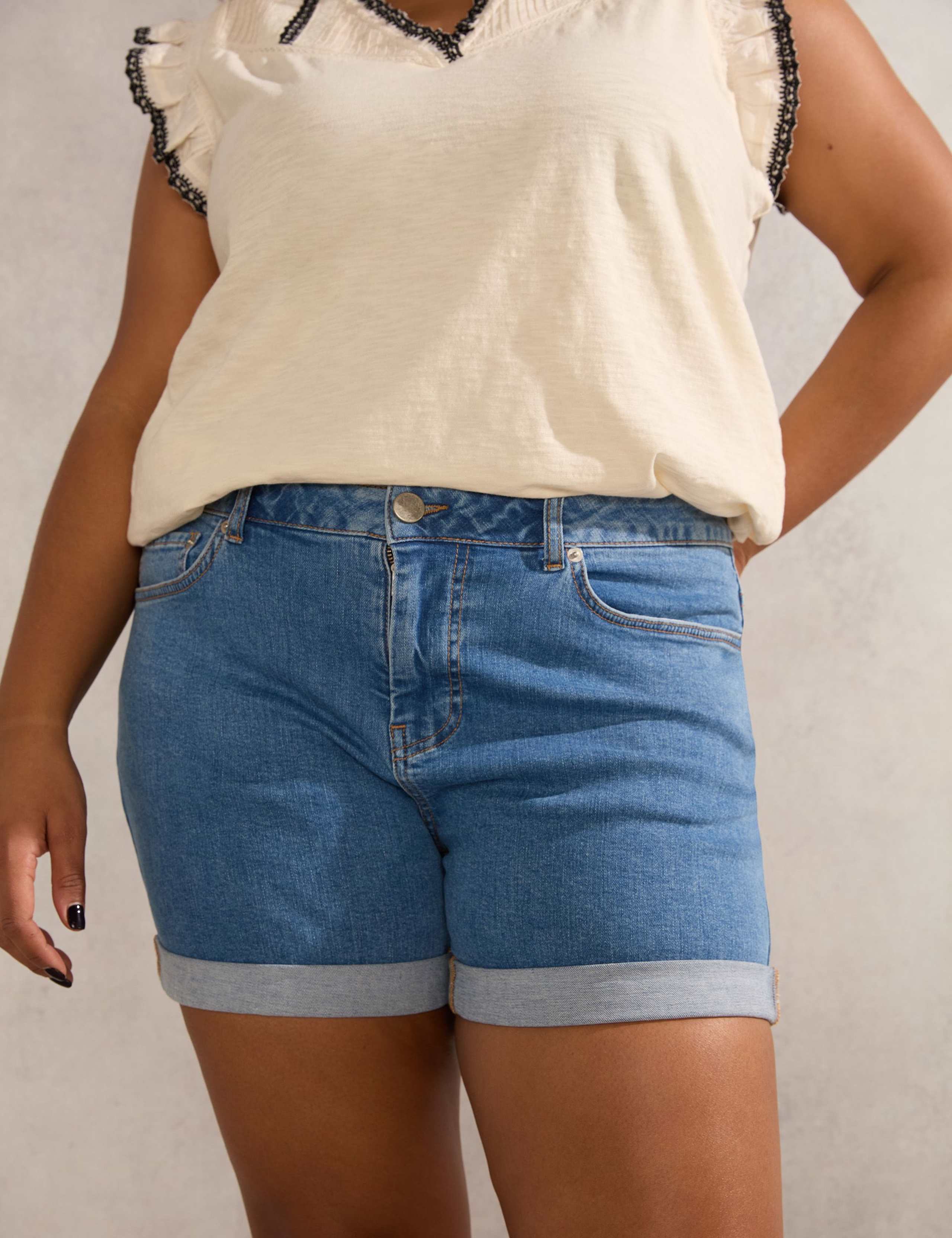 Cotton Rich Denim Shorts 3 of 3