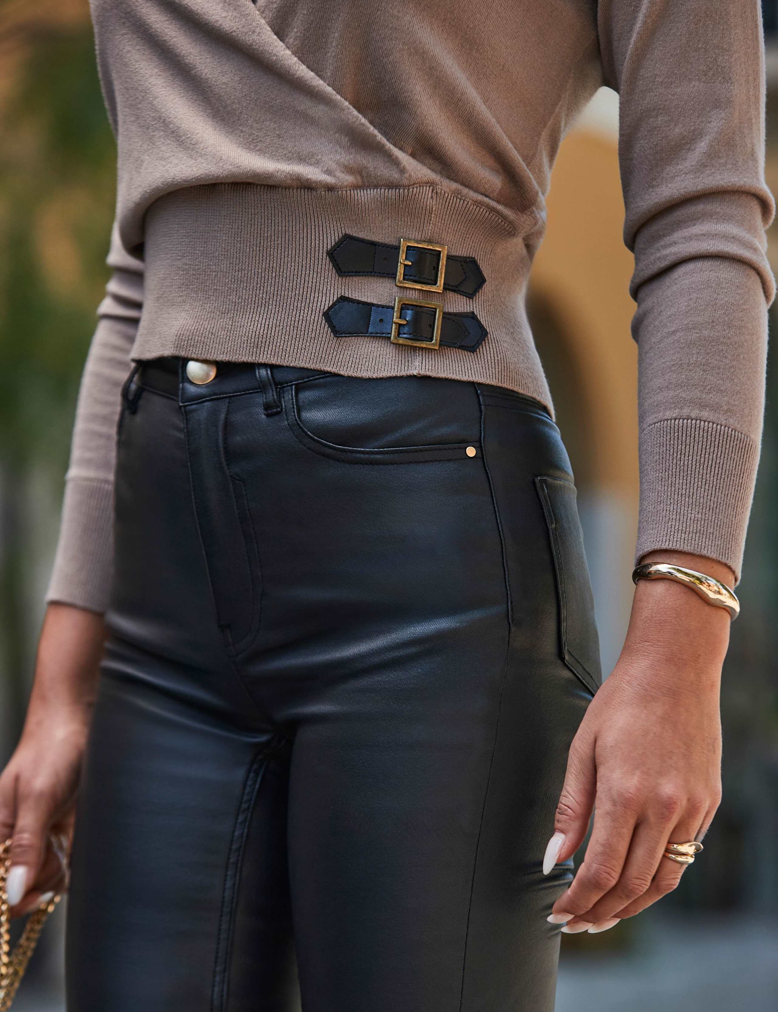 V-Neck Buckle Detail Wrap Front Jumper 5 of 5