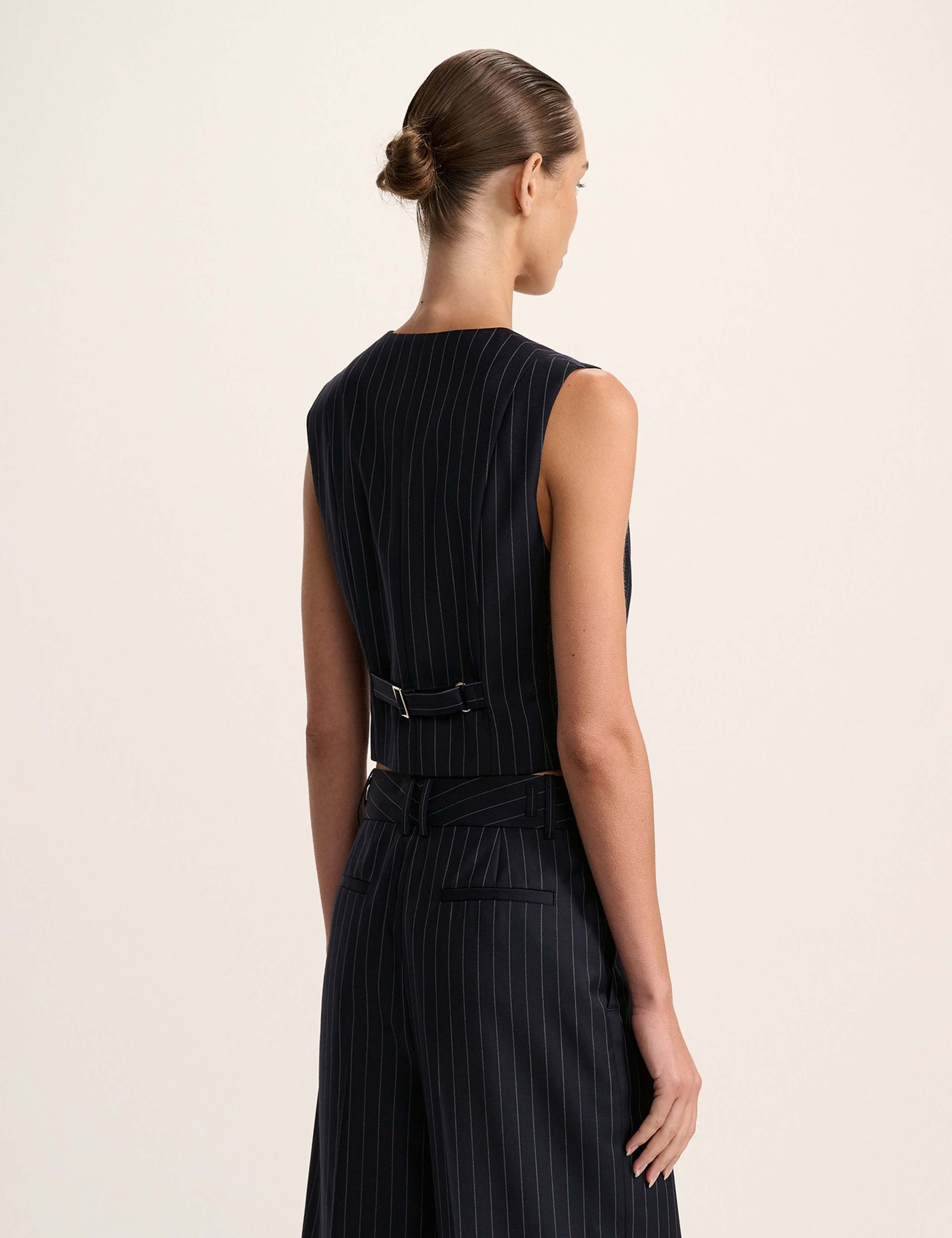 Wool Blend Striped Waistcoat 2 of 8