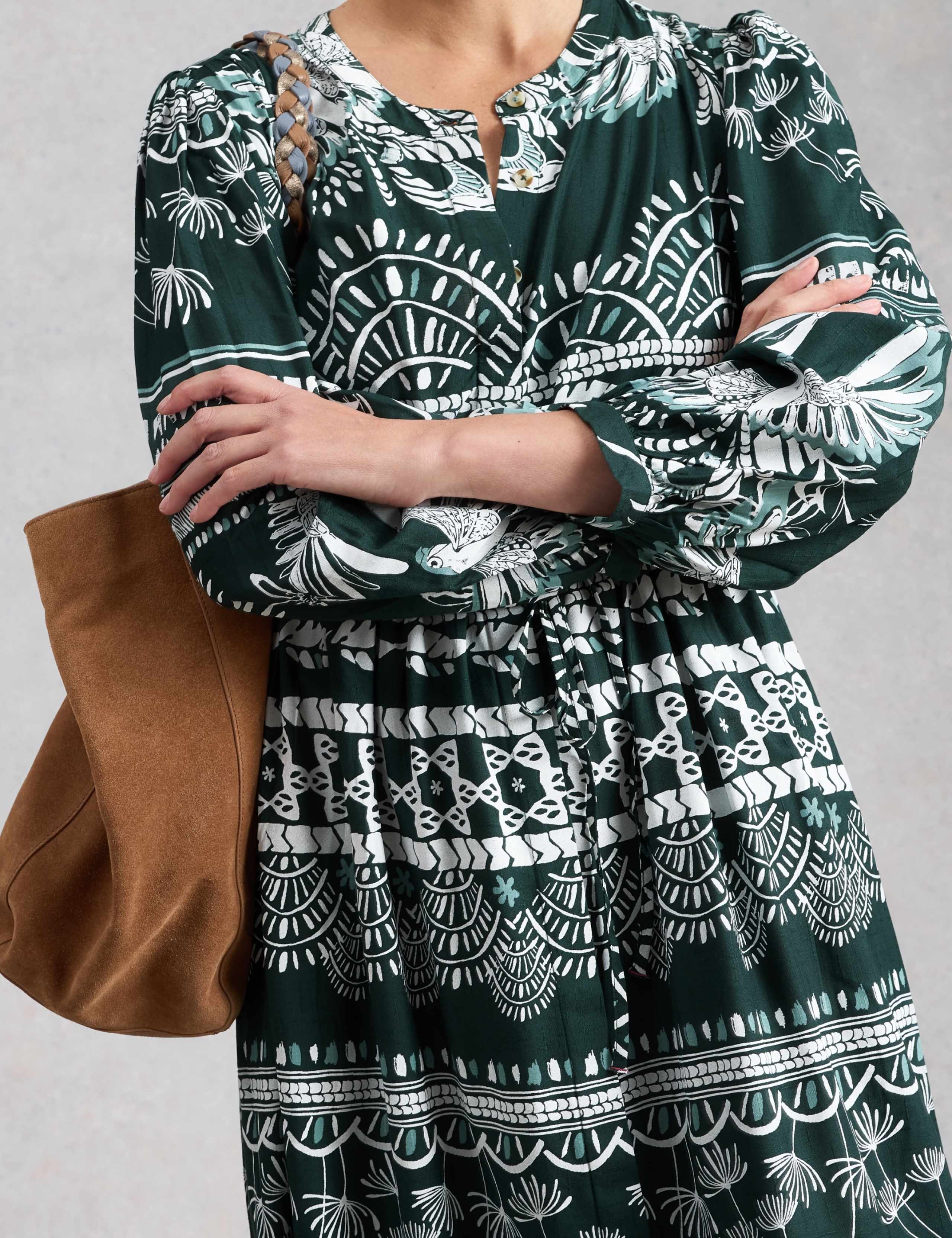Printed Tie Waist Midi Tea Dress 4 of 6