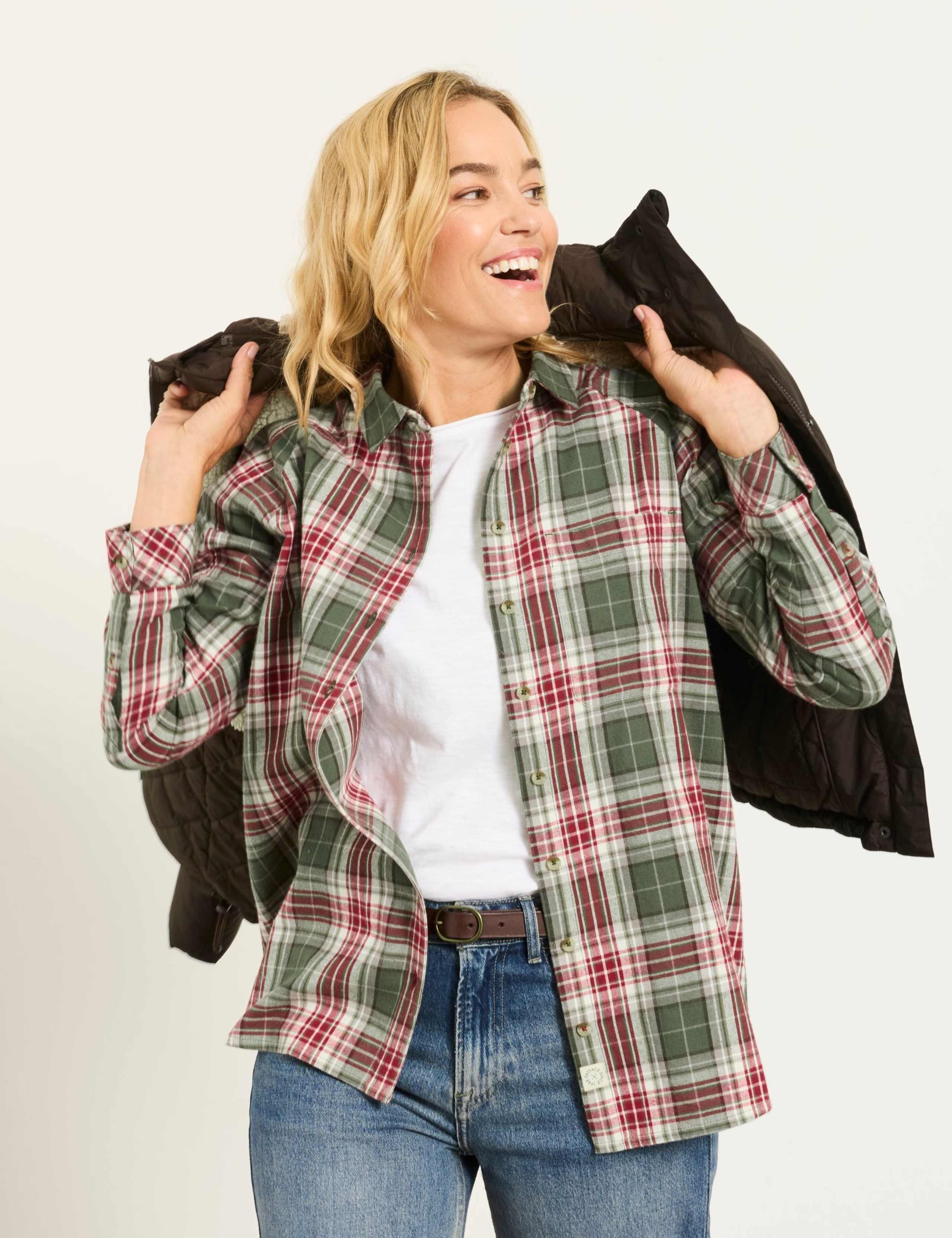 Pure Cotton Checked Collared Regular Fit Shirt 5 of 6