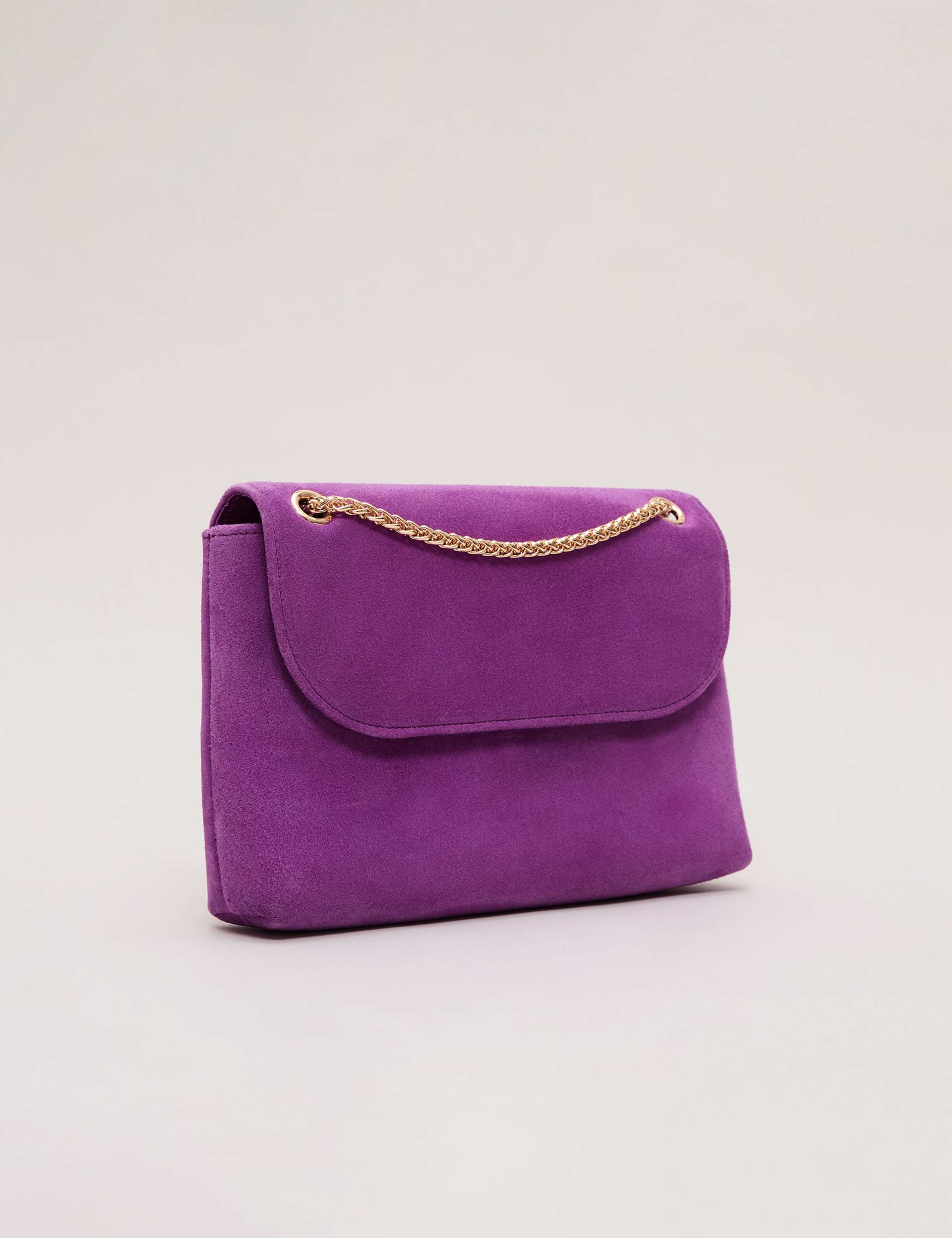 Suede Chain Strap Clutch Bag 4 of 8