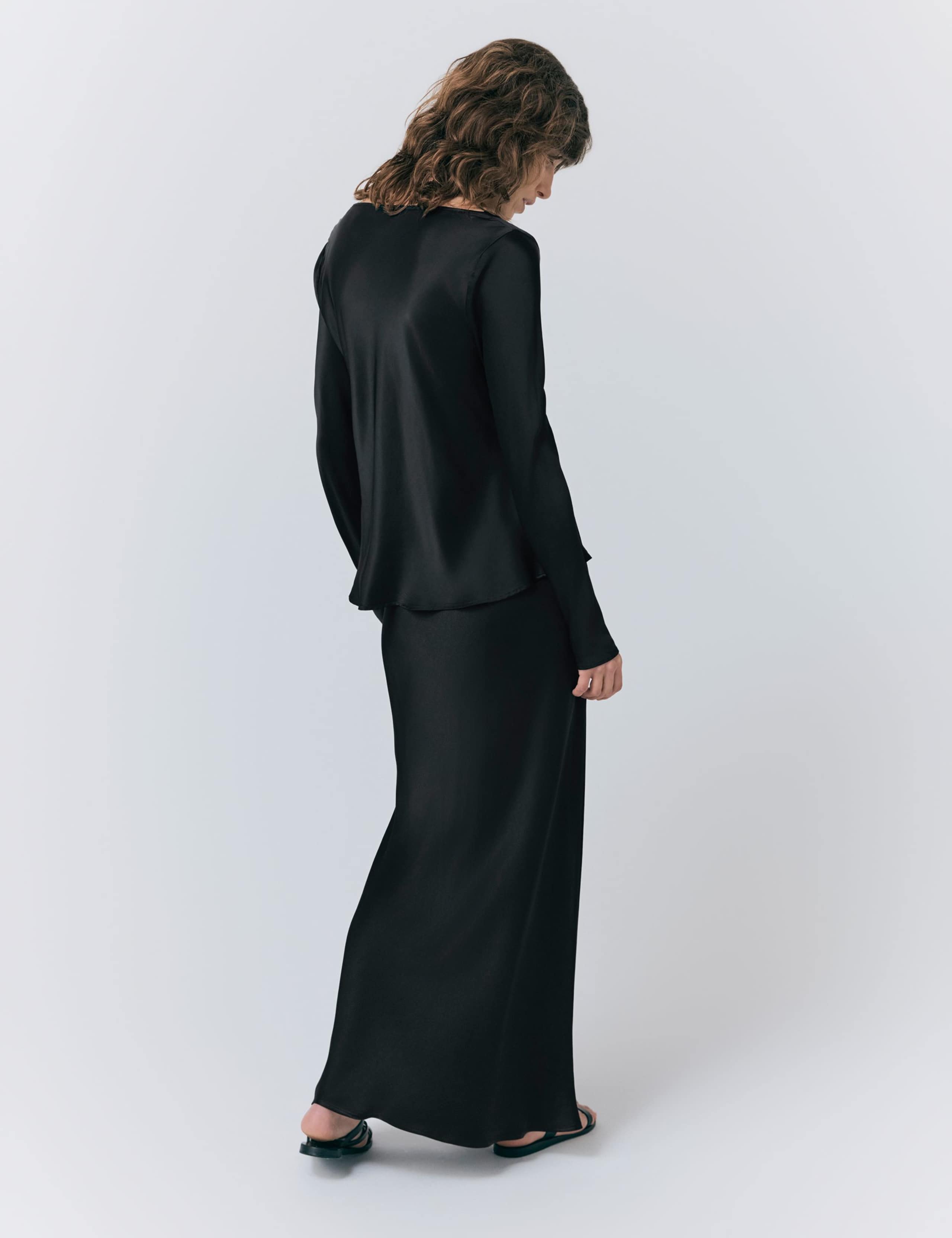 Satin Cowl Neck Blouse 4 of 5