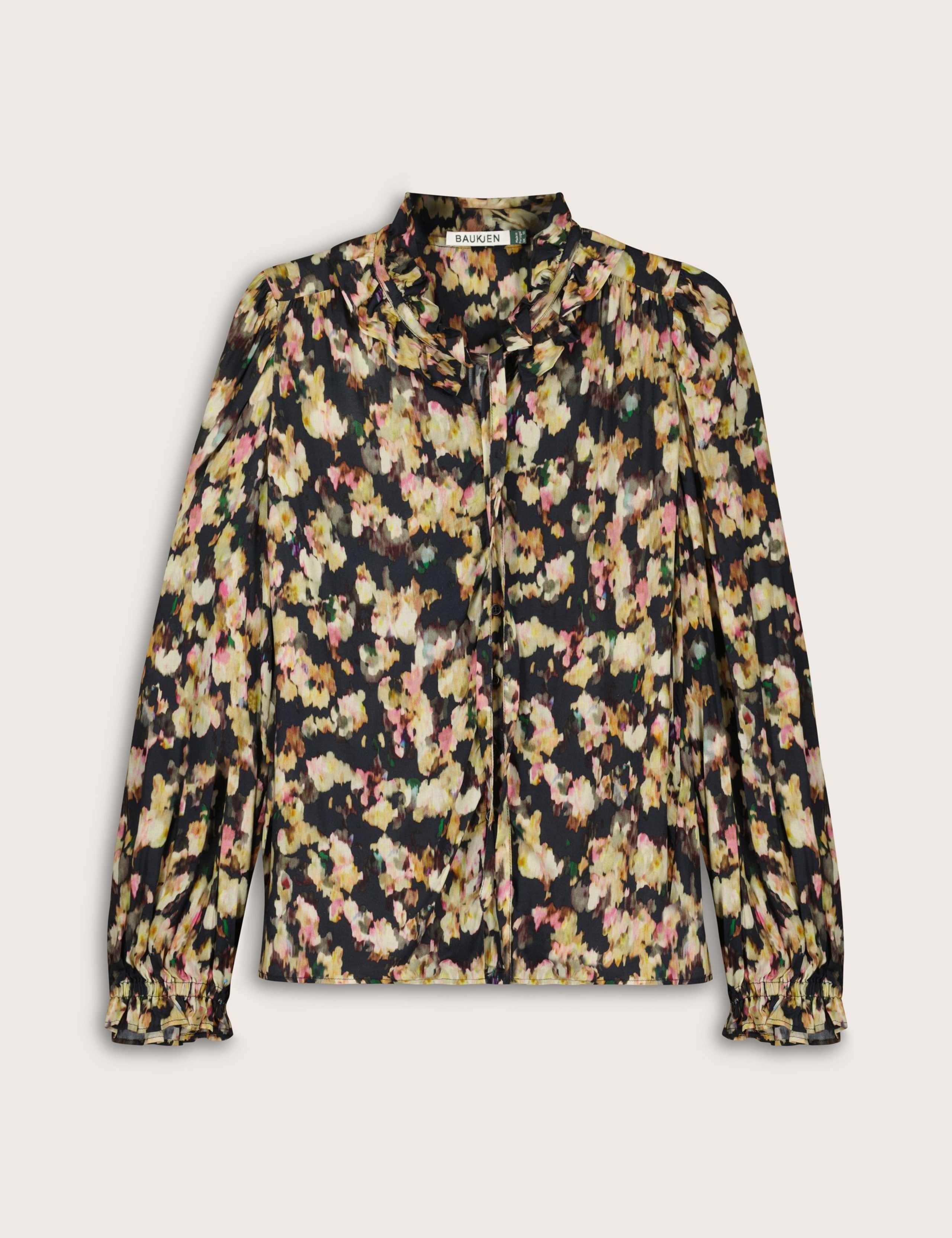 Printed Tie Neck Button Through Blouse 2 of 6