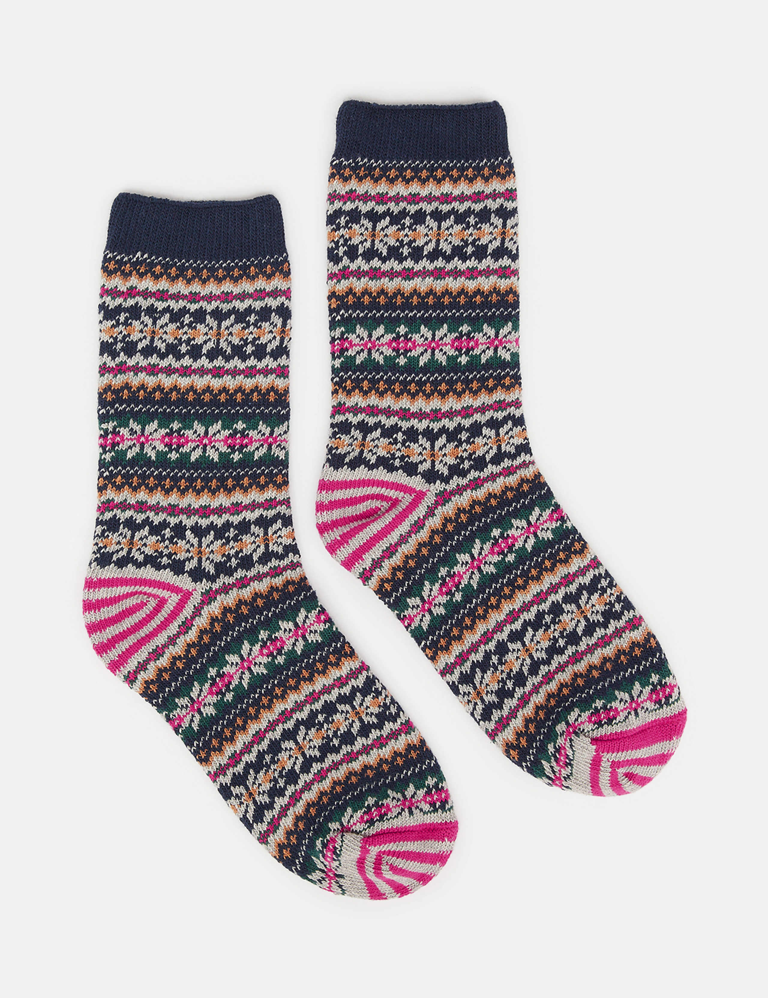 Cotton Rich Fair Isle Ankle High Socks 1 of 3