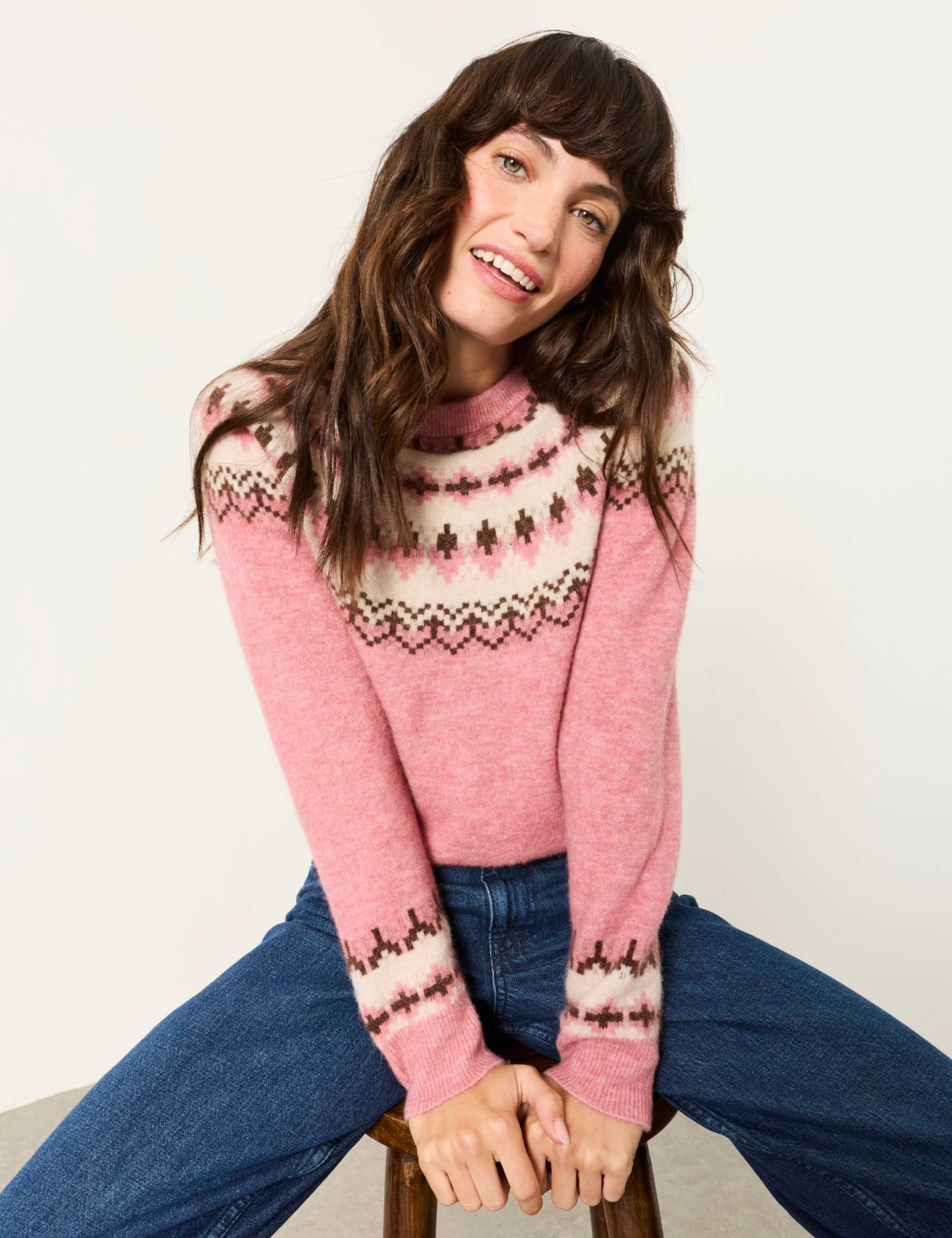 Fair Isle Crew Neck Jumper with Wool 4 of 5
