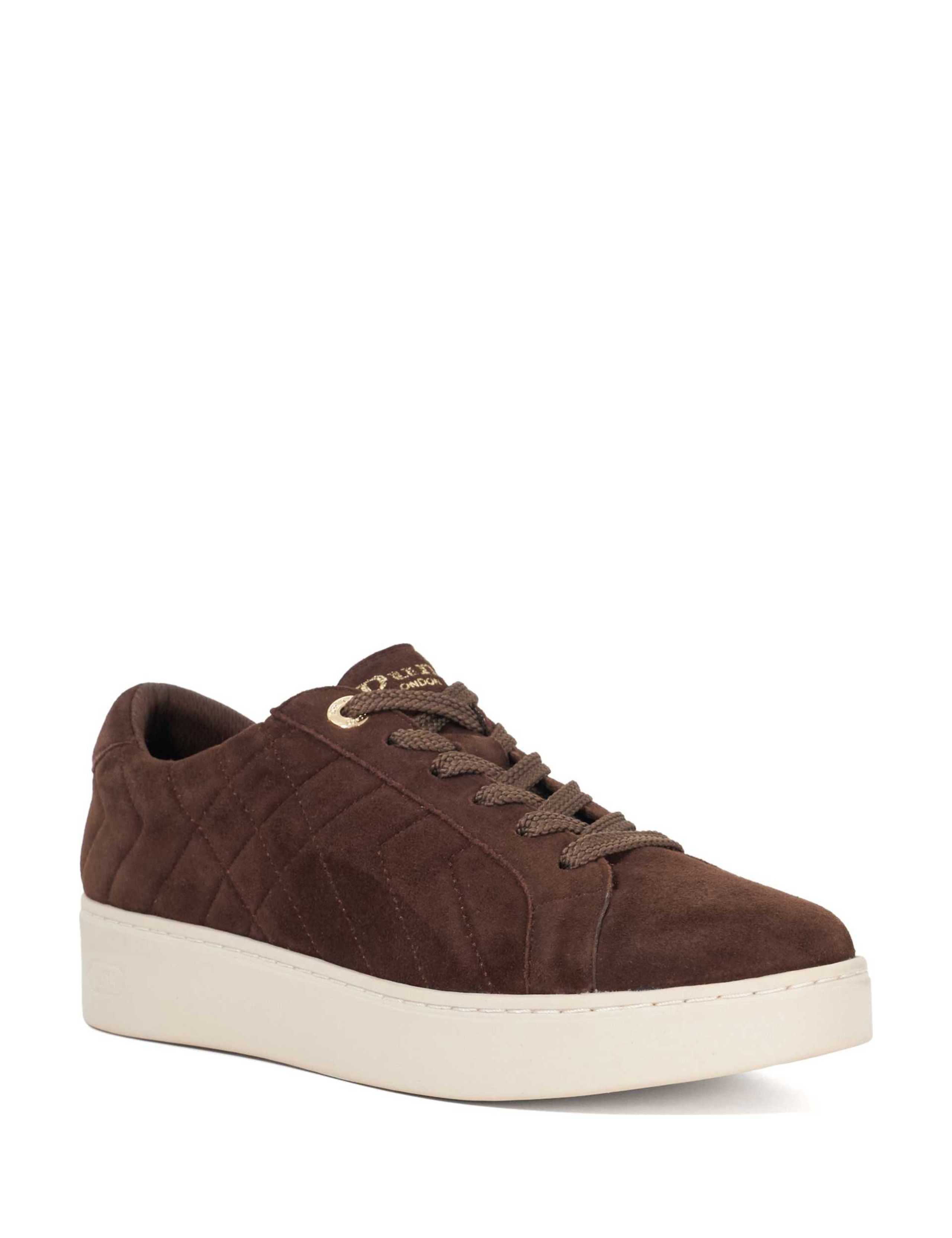 Suede Lace-Up Quilted Platform Trainers 4 of 5