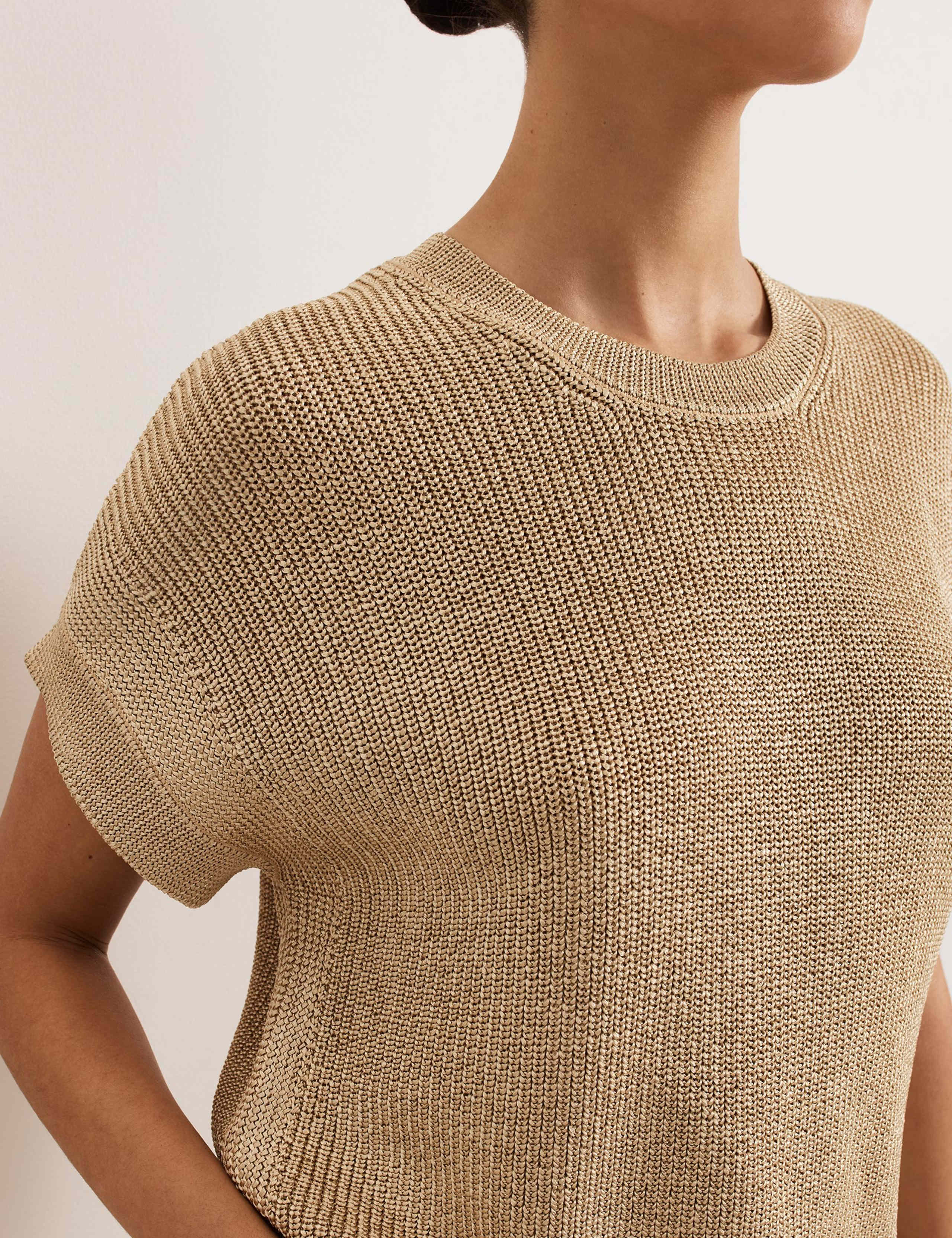 Metallic Textured Round Neck Jumper 6 of 7