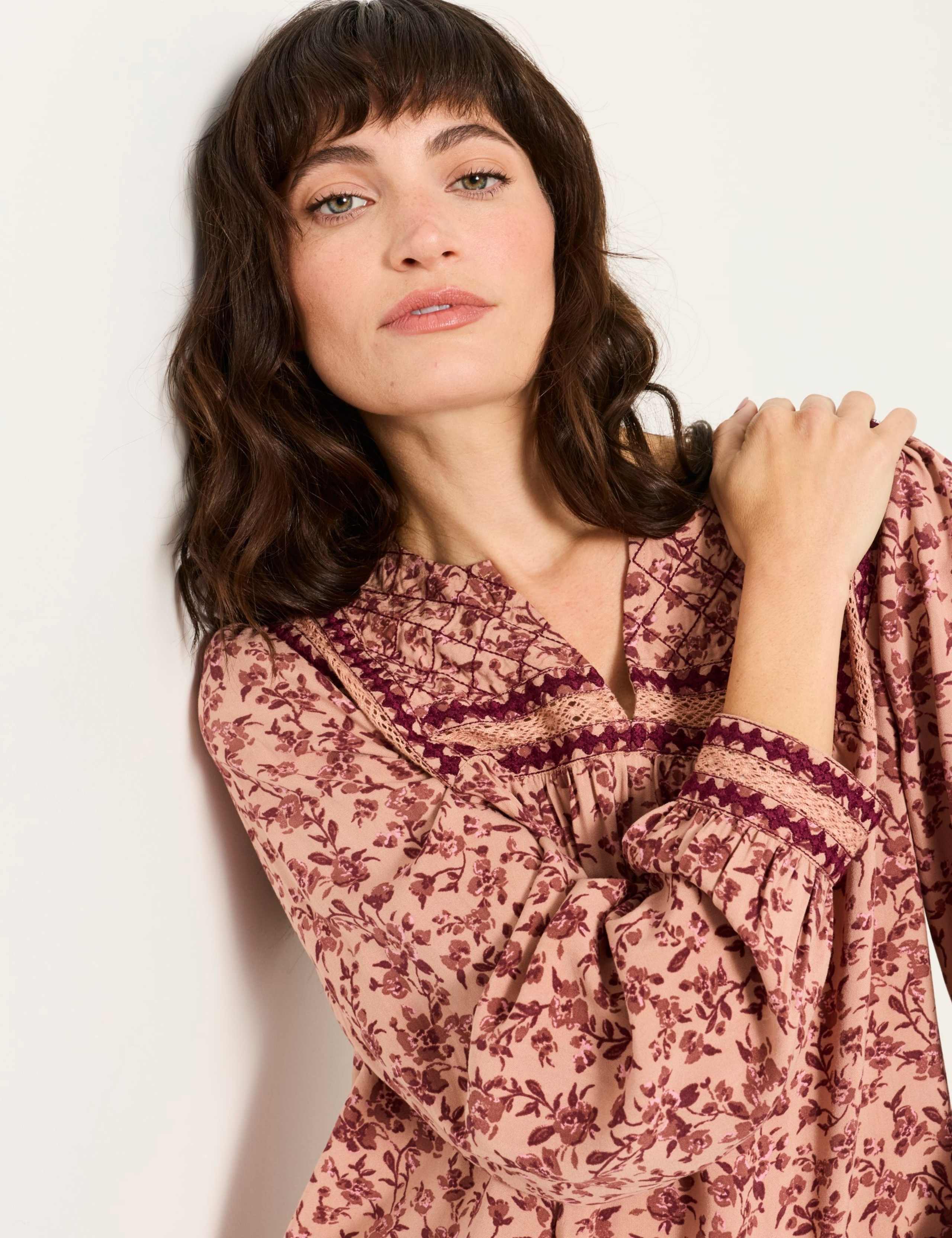 Floral Notch Neck Blouse 6 of 6