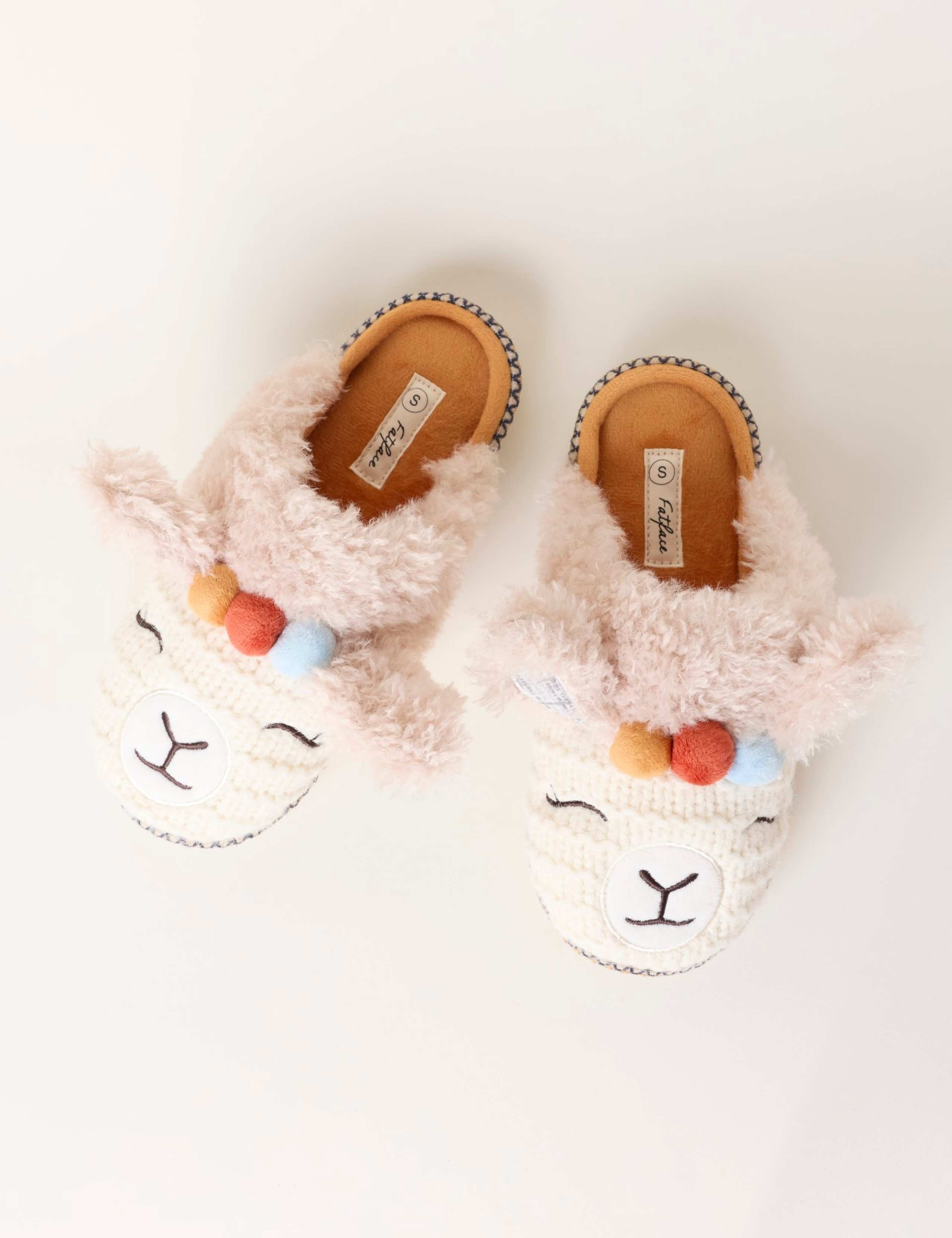 Knitted Alpaca Pom Pom Slippers 4 of 4