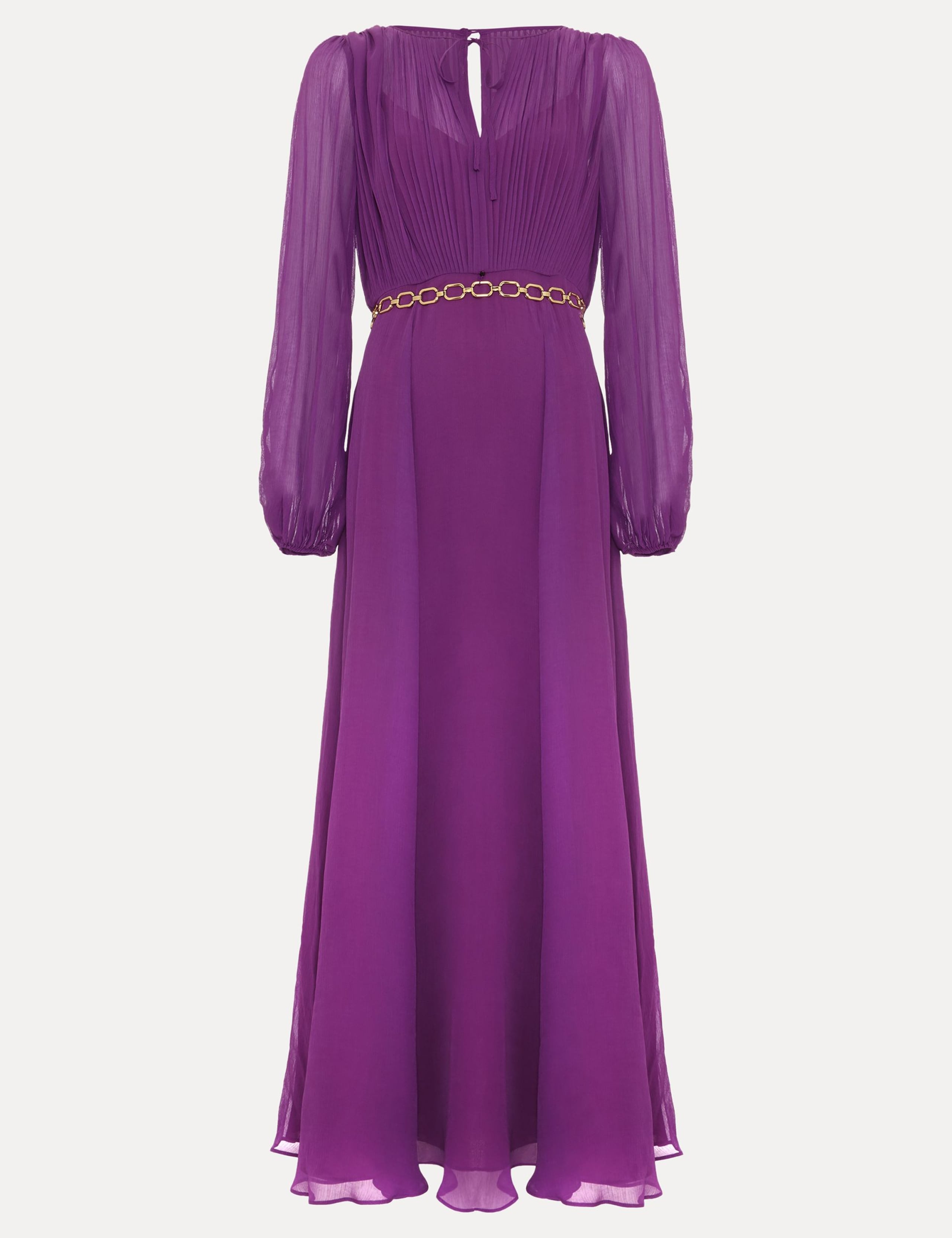 Tie Neck Maxi Waisted Dress 2 of 7