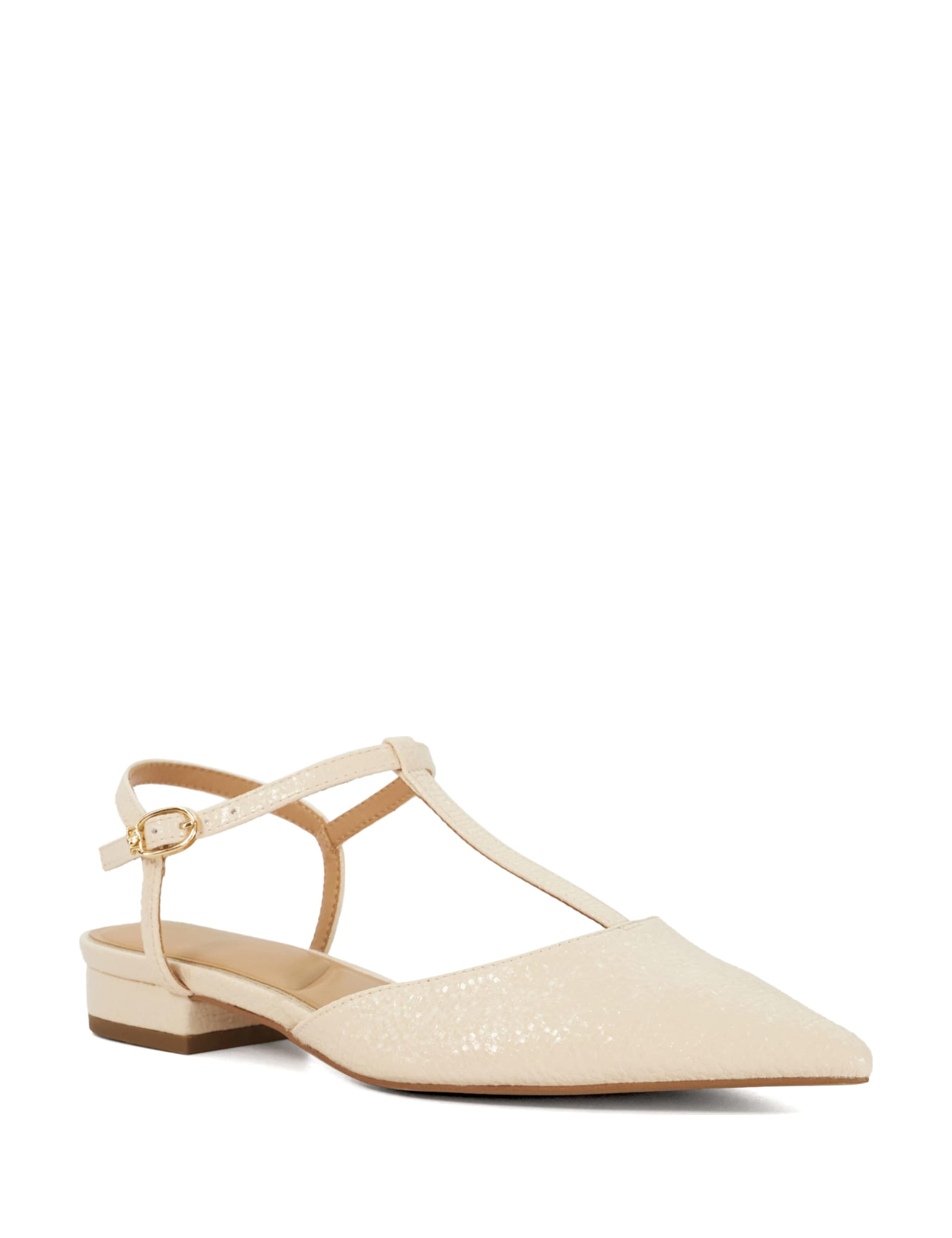 T Bar Pointed Court Shoes 3 of 6