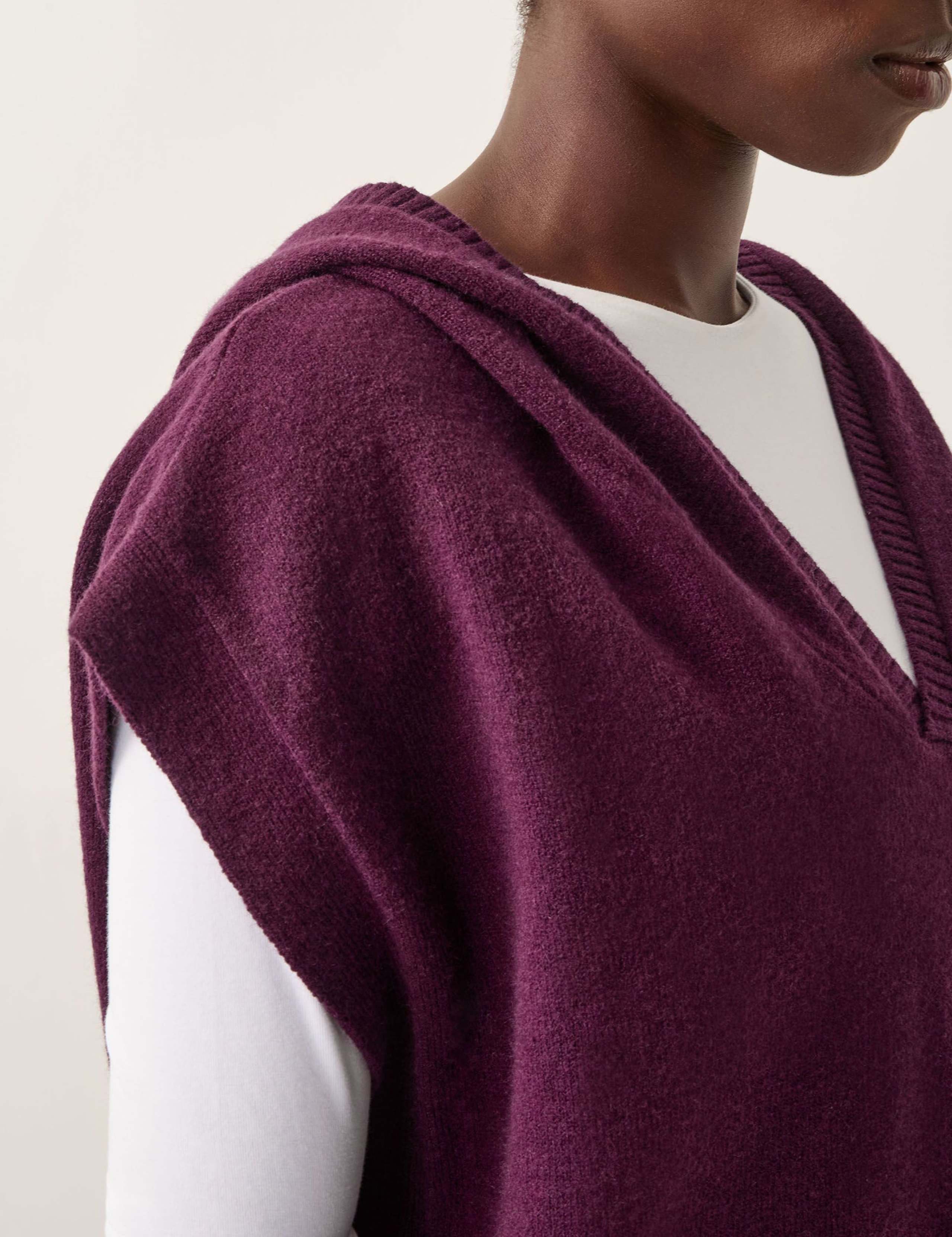 V-Neck Pocket Detail Poncho 3 of 4