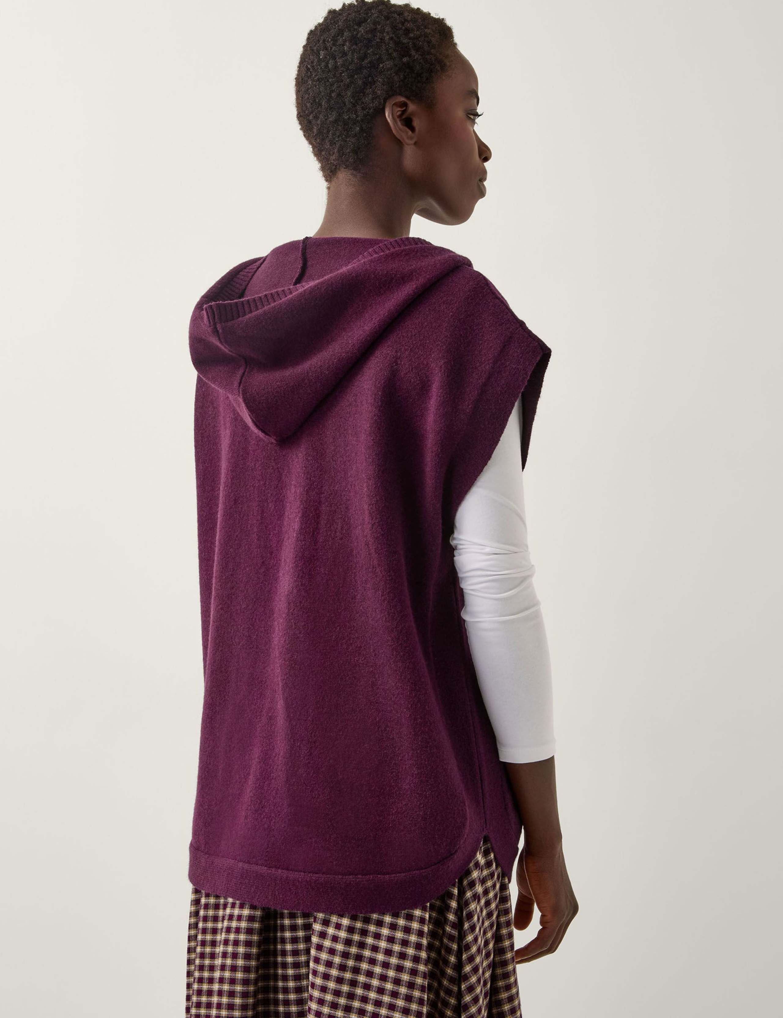 V-Neck Pocket Detail Poncho 4 of 4