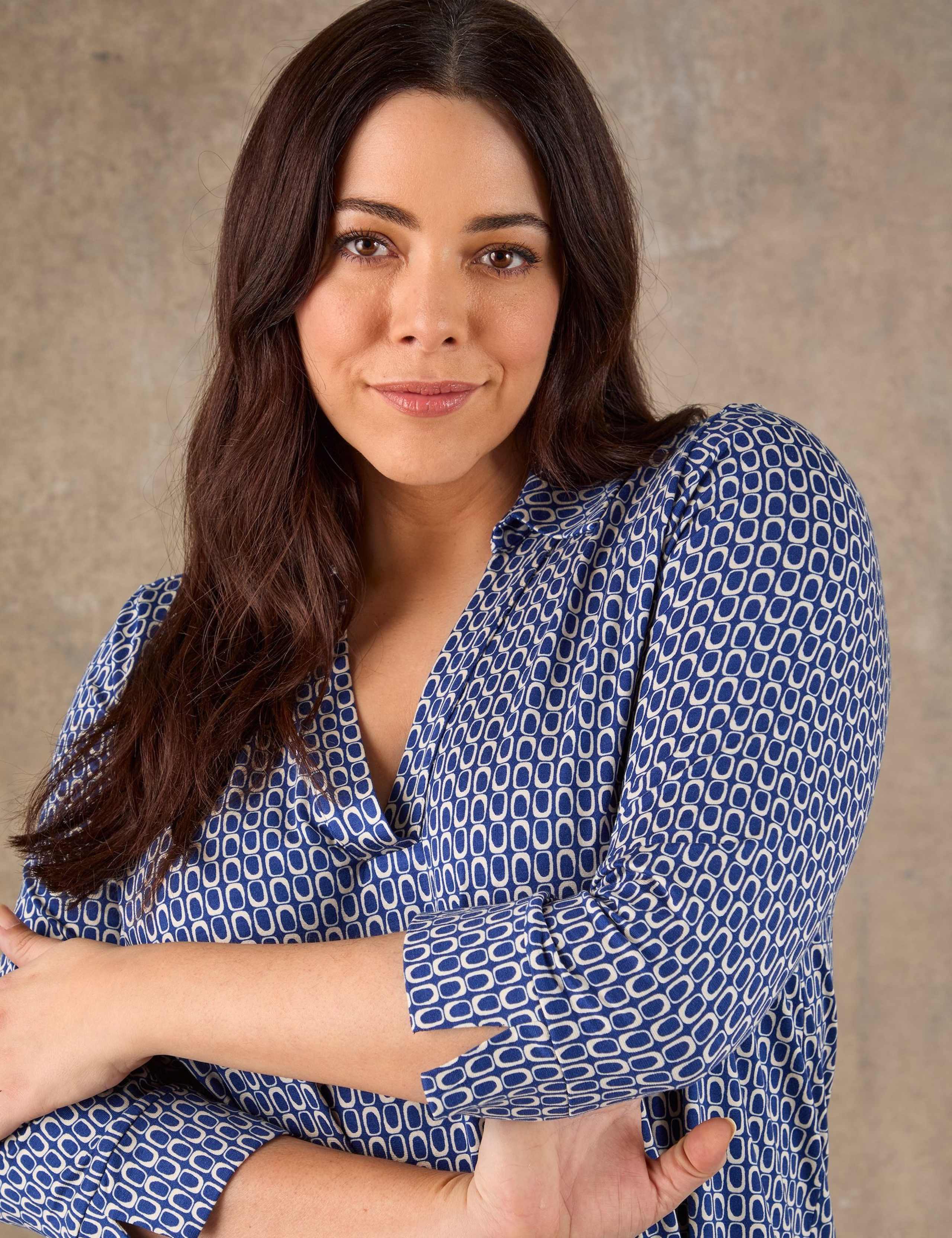 Geometric Polo Blouse 4 of 4